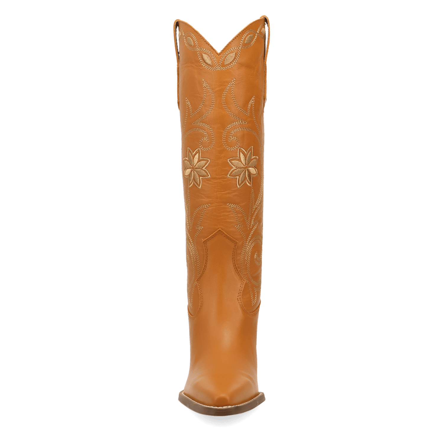 PRODUCT SHOT MISS DAISY LEATHER BOOT AT FRONT ANGLE