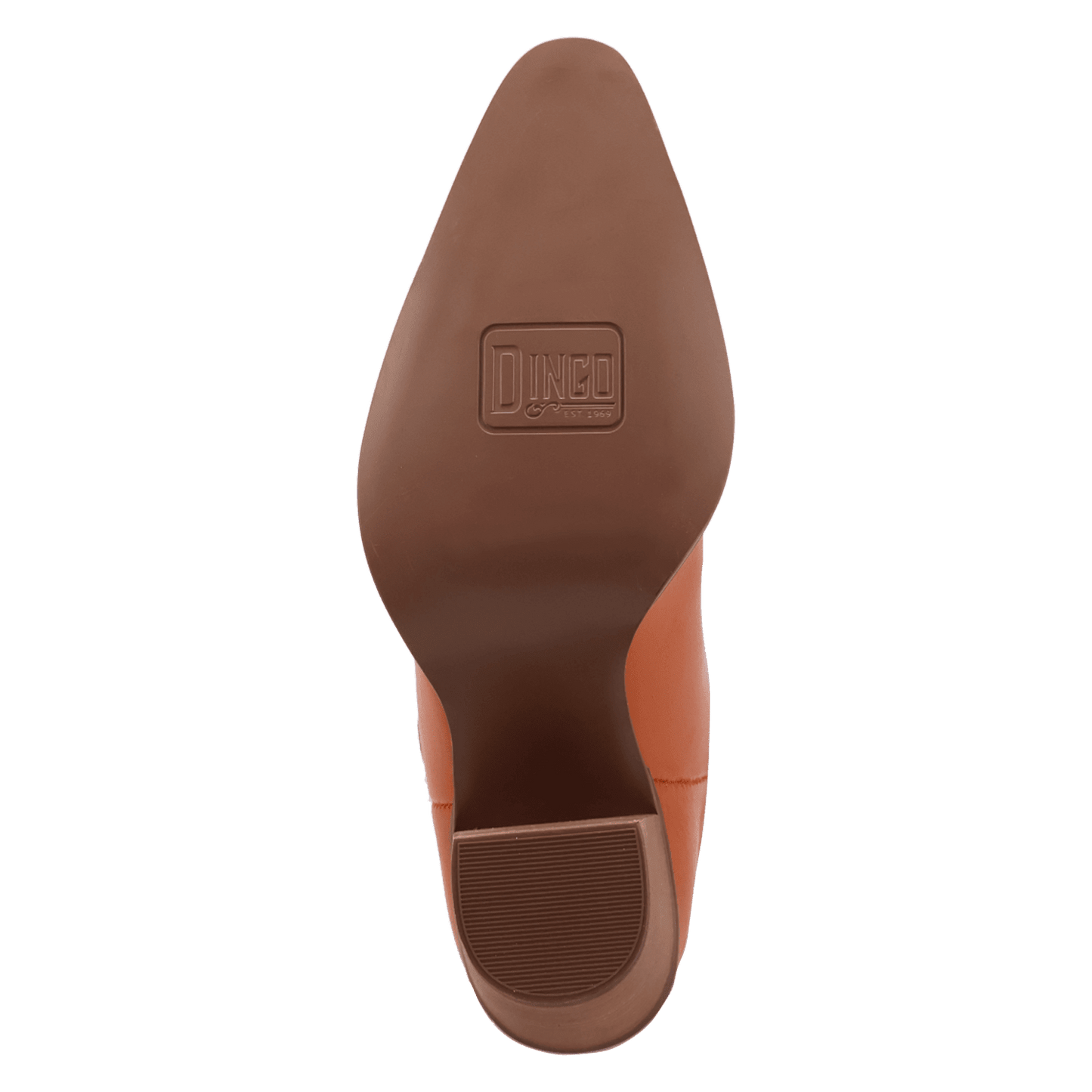 PRODUCT SHOT MISS DAISY LEATHER BOOT AT OUTSOLE ANGLE