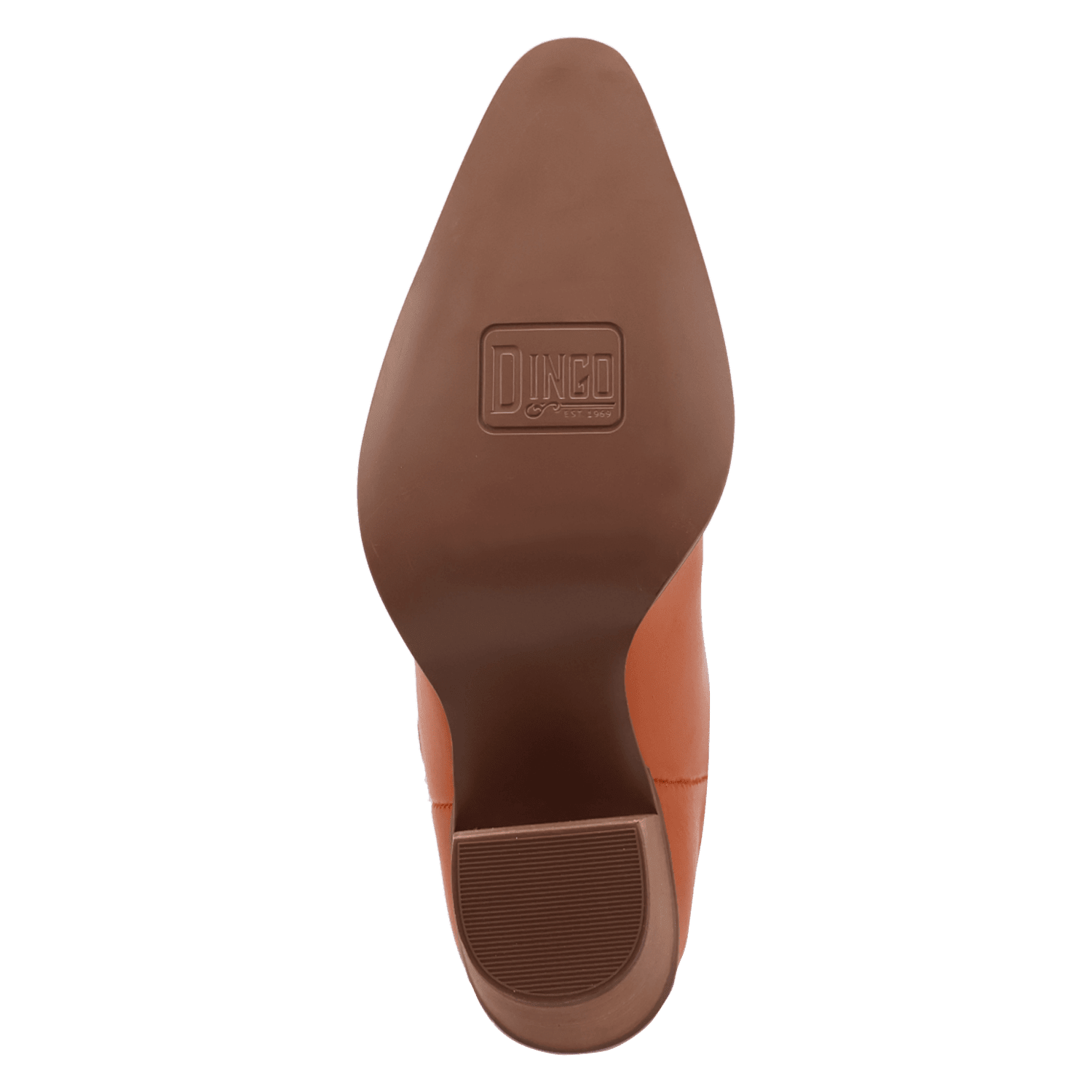 PRODUCT SHOT MISS DAISY LEATHER BOOT AT OUTSOLE ANGLE
