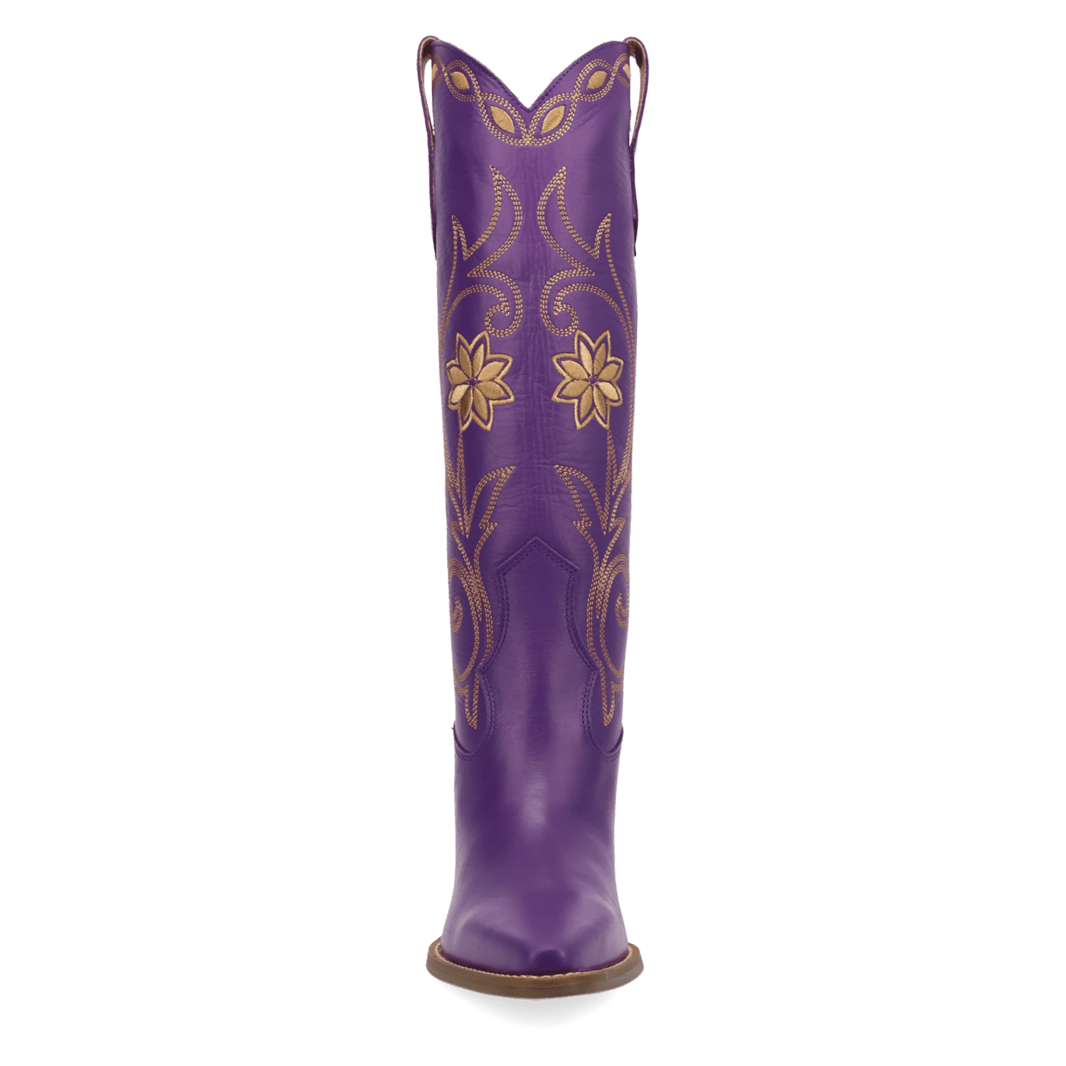PRODUCT SHOT MISS DAISY LEATHER BOOT AT FRONT ANGLE