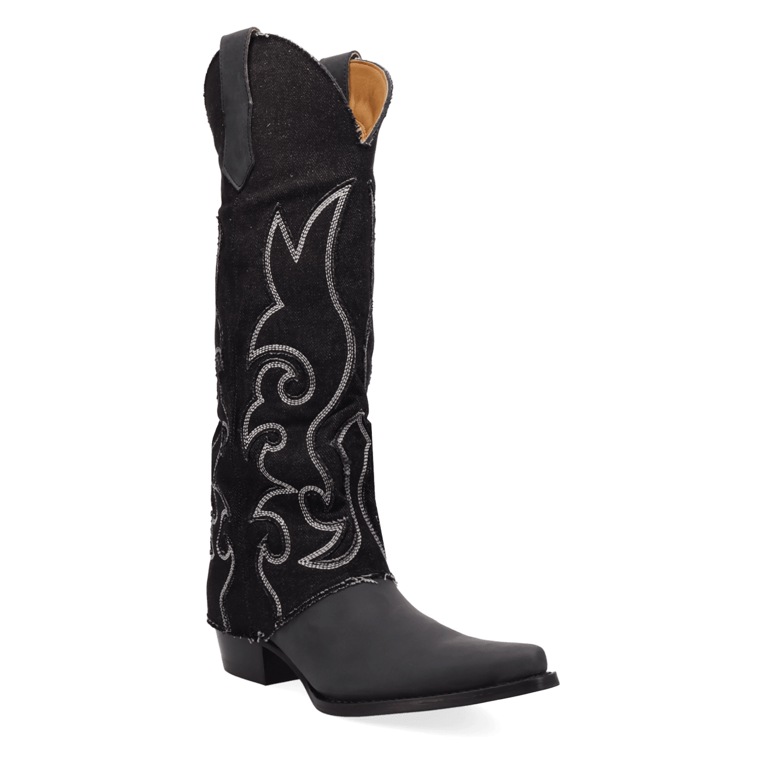 PRODUCT SHOT BLUE JEAN BABY LEATHER BOOT AT 45 DEGREE ANGLE