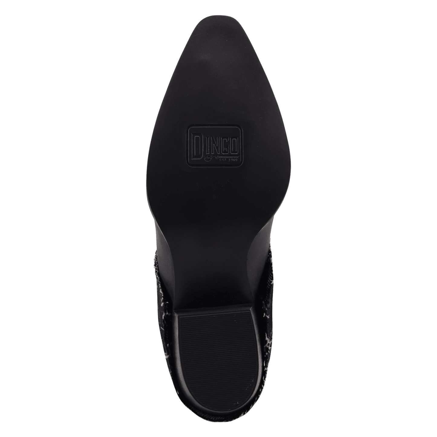 PRODUCT SHOT BLUE JEAN BABY LEATHER BOOT AT OUTSOLE ANGLE