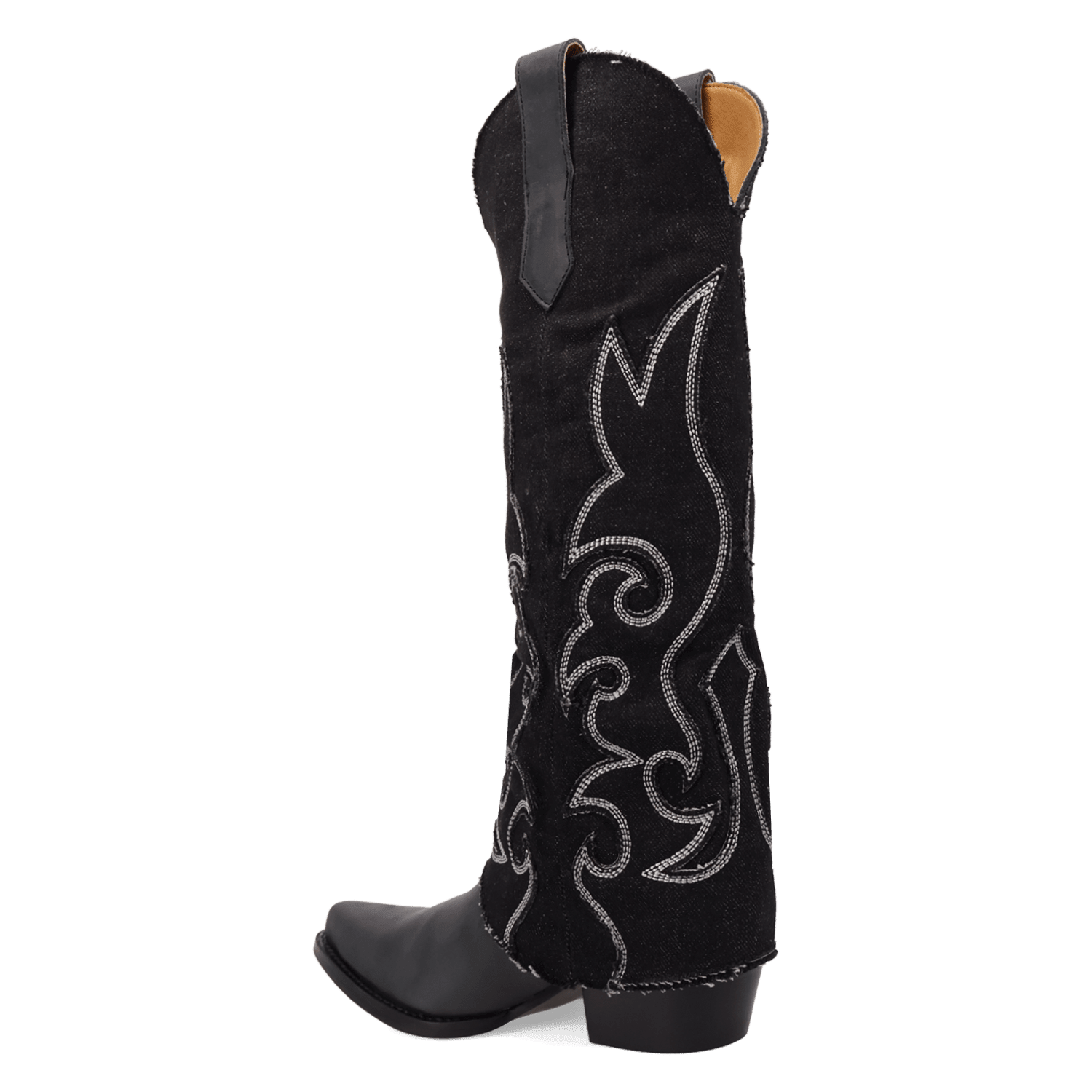 PRODUCT SHOT BLUE JEAN BABY LEATHER BOOT AT 270 DEGREE ANGLE