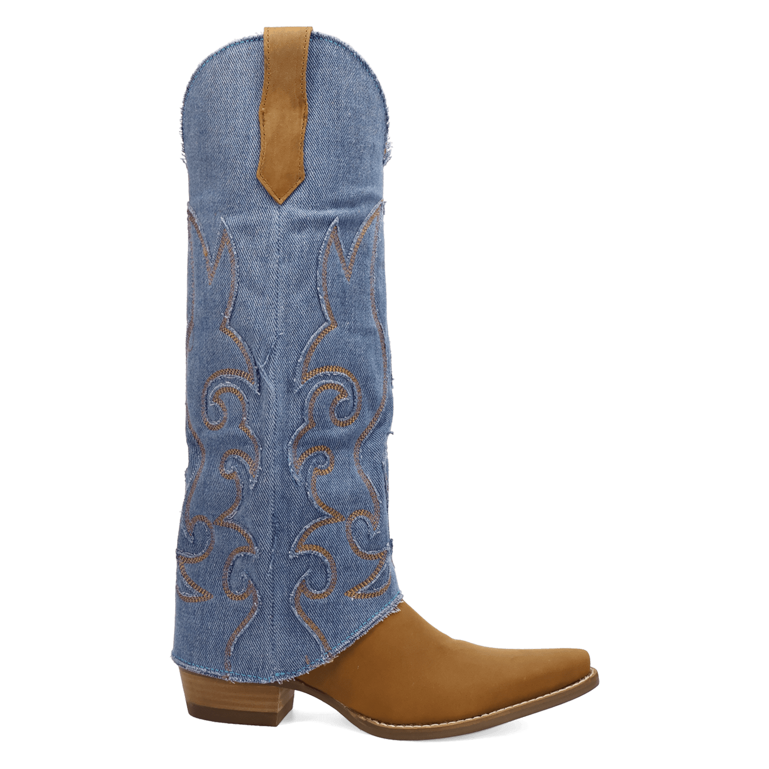 PRODUCT SHOT BLUE JEAN BABY LEATHER BOOT AT 90 DEGREE INSIDE ANGLE