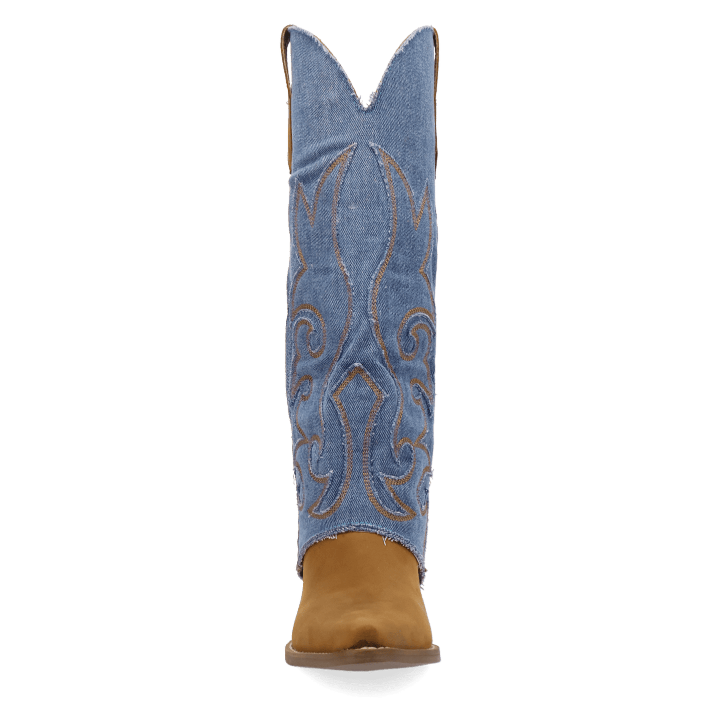 PRODUCT SHOT BLUE JEAN BABY LEATHER BOOT AT FRONT ANGLE