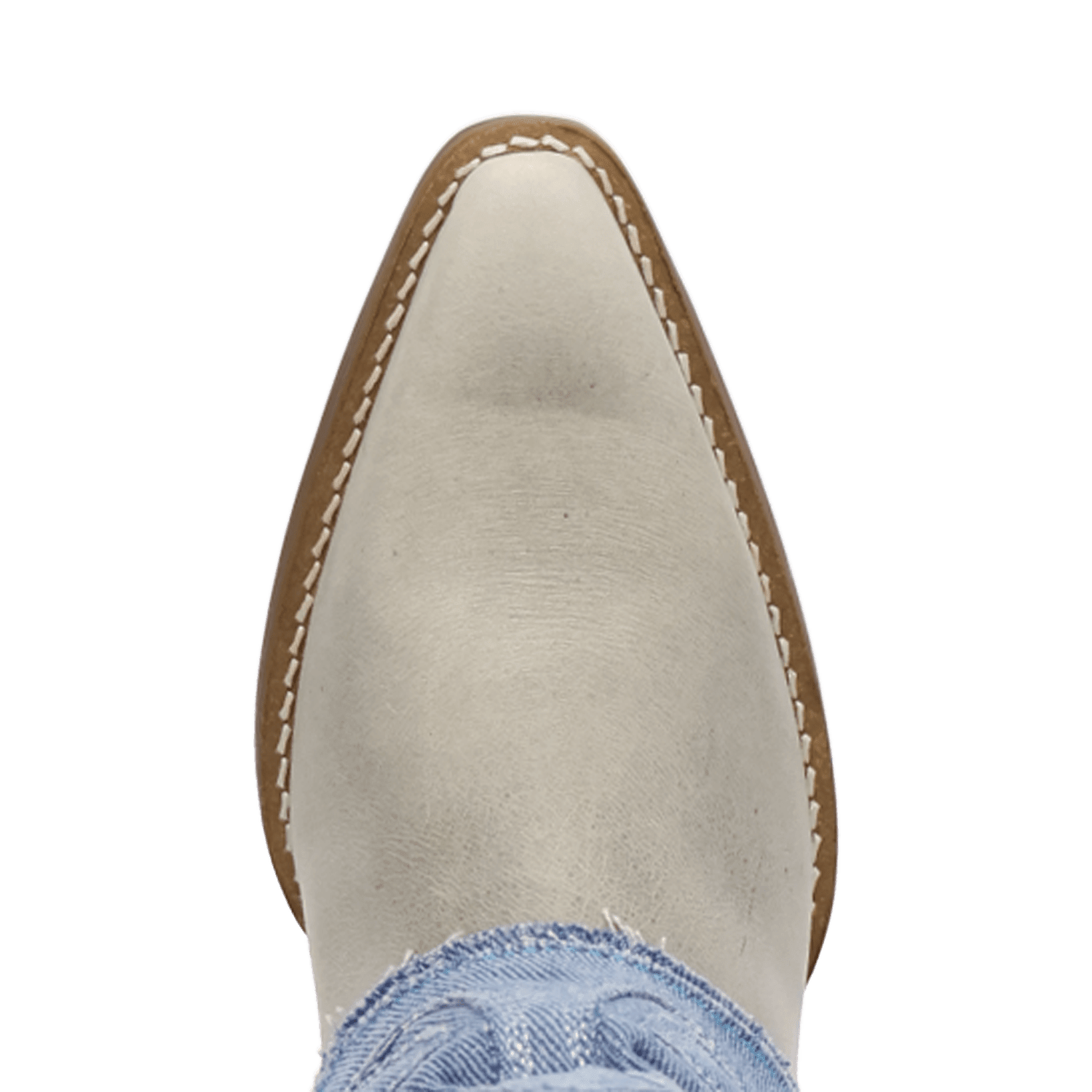 PRODUCT SHOT BLUE JEAN BABY LEATHER BOOT AT TOE ANGLE