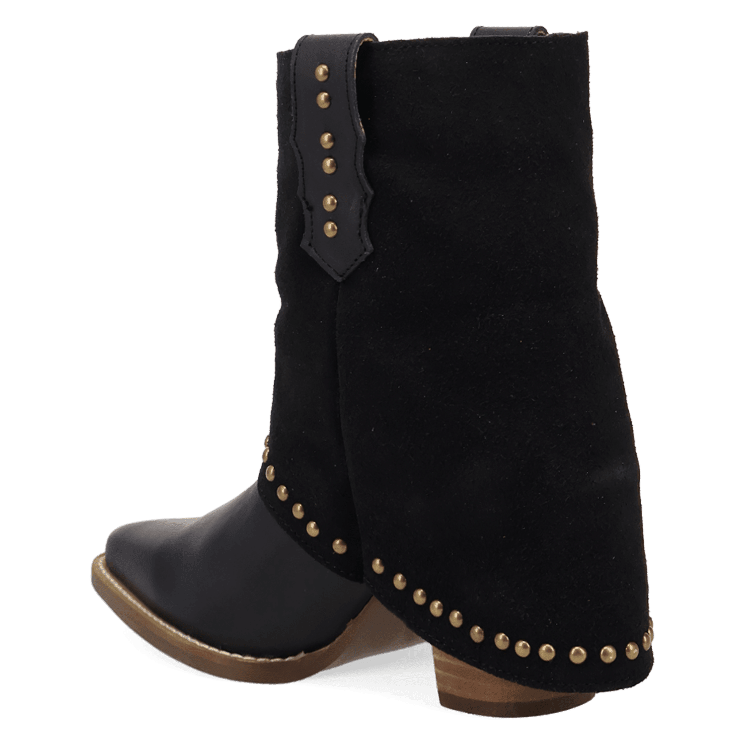 PRODUCT SHOT OFF THE CUFF LEATHER BOOTIE AT 270 DEGREE ANGLE
