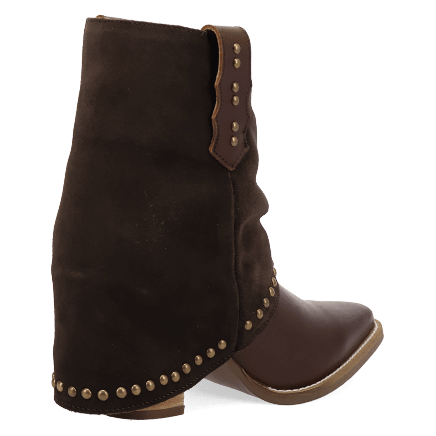PRODUCT SHOT OFF THE CUFF LEATHER BOOTIE AT 315 DEGREE ANGLE