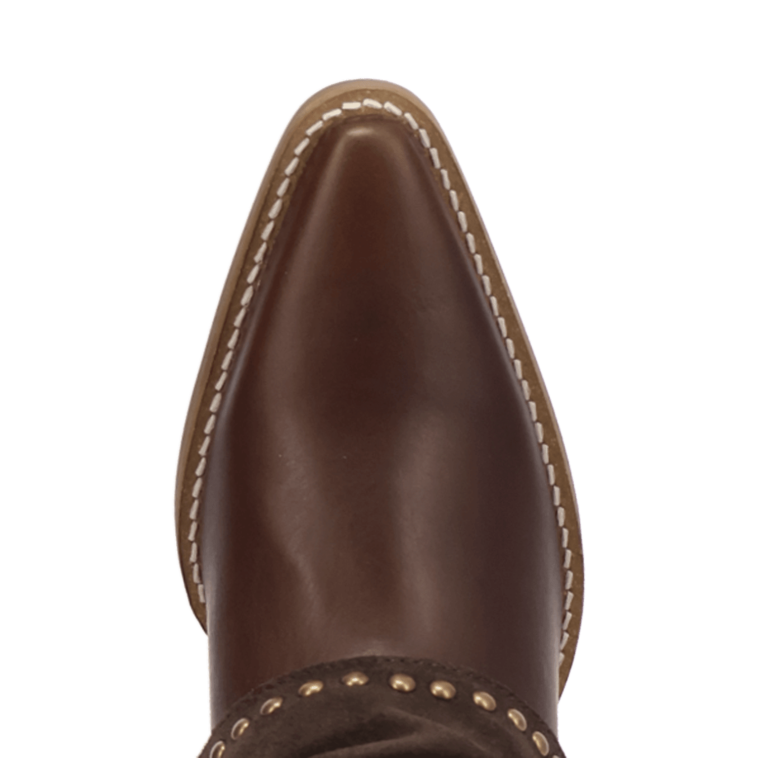 PRODUCT SHOT OFF THE CUFF LEATHER BOOTIE AT TOE ANGLE