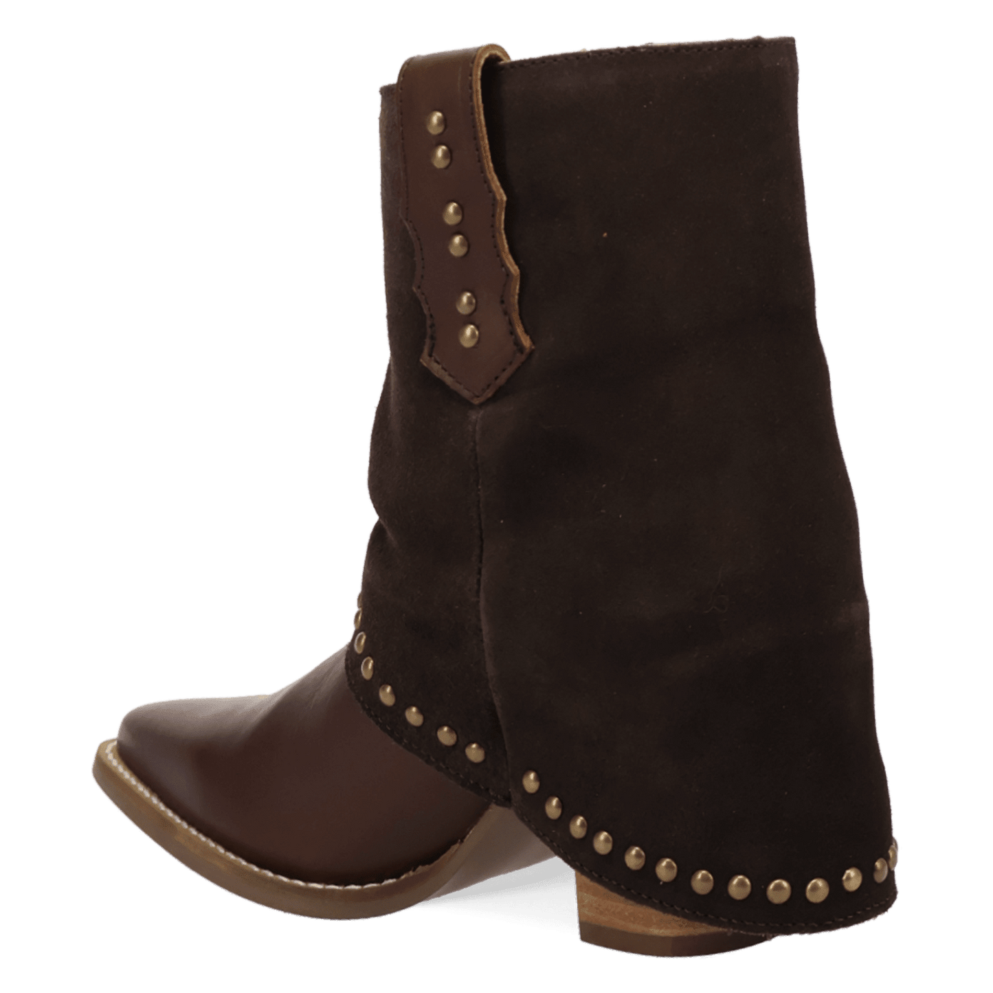 PRODUCT SHOT OFF THE CUFF LEATHER BOOTIE AT 270 DEGREE ANGLE
