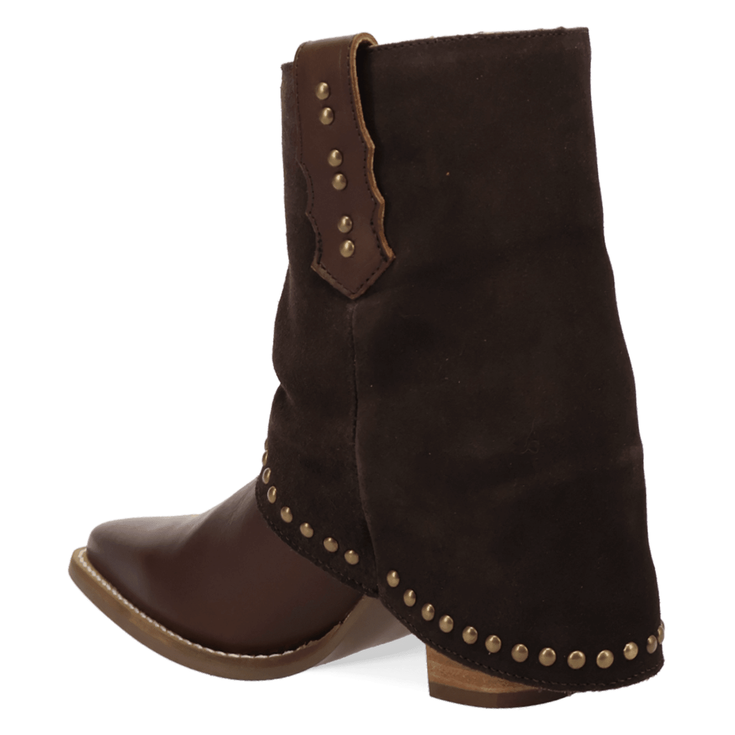 PRODUCT SHOT OFF THE CUFF LEATHER BOOTIE AT 270 DEGREE ANGLE
