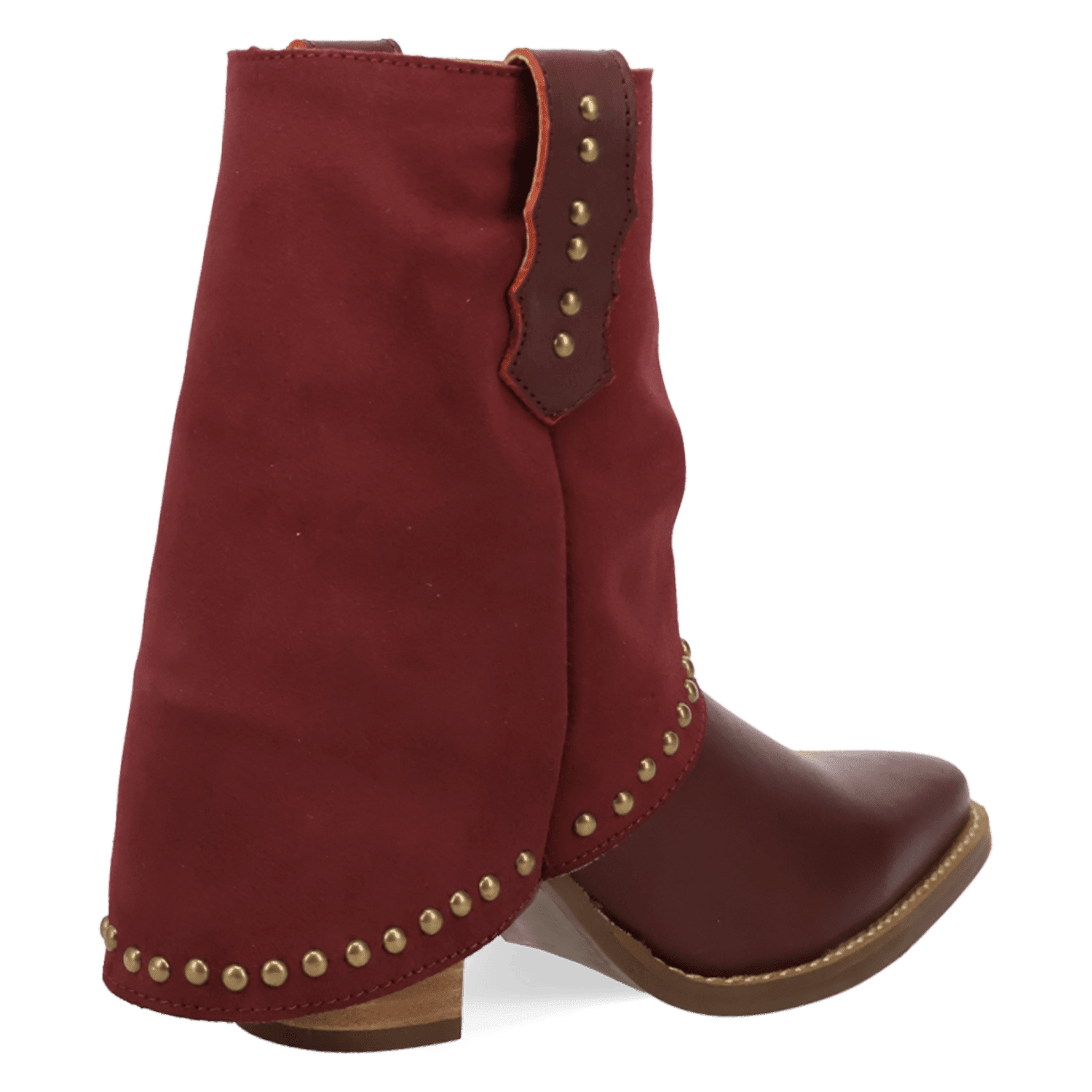PRODUCT SHOT OFF THE CUFF LEATHER BOOTIE AT 315 DEGREE ANGLE