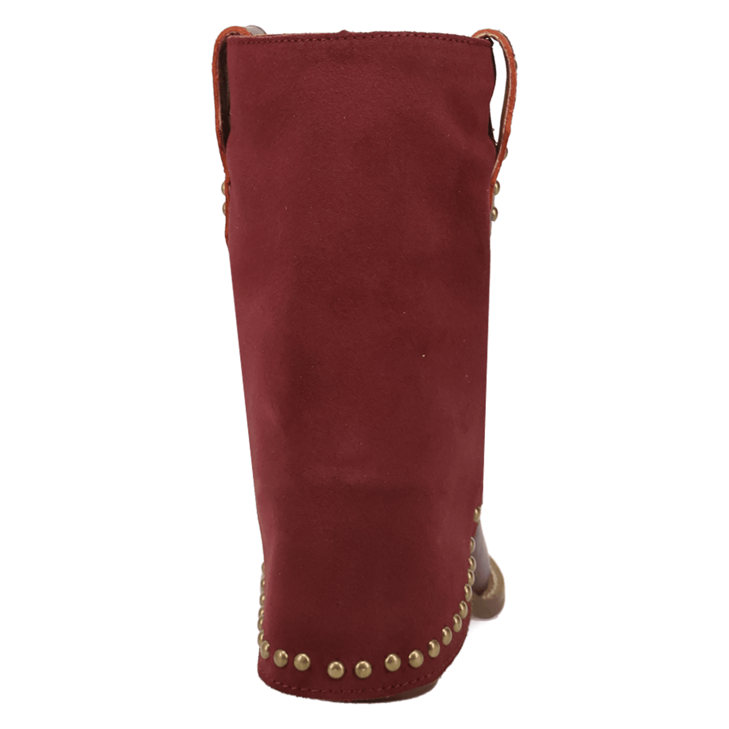 PRODUCT SHOT OFF THE CUFF LEATHER BOOTIE AT 180 DEGREE BACK ANGLE