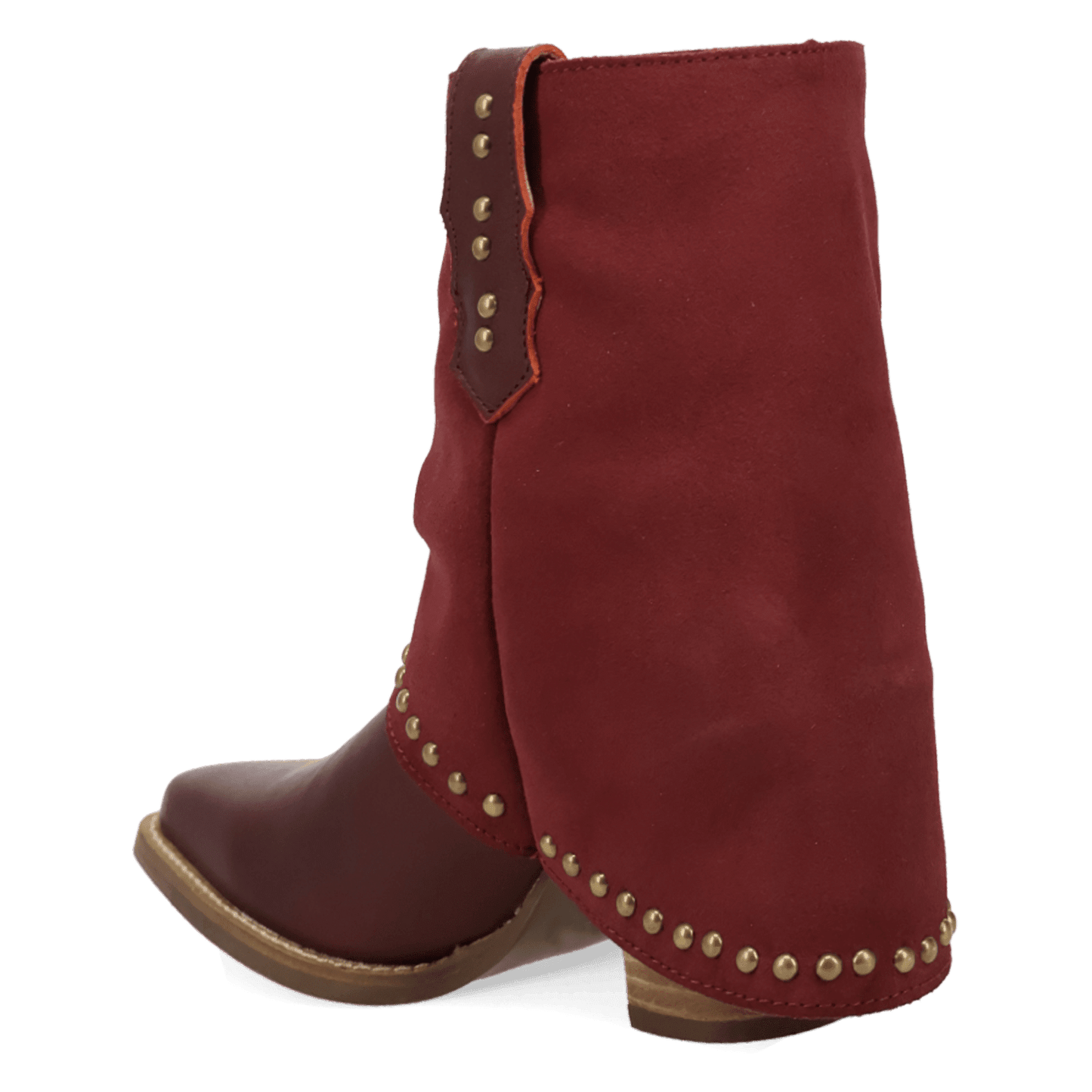 PRODUCT SHOT OFF THE CUFF LEATHER BOOTIE AT 270 DEGREE ANGLE