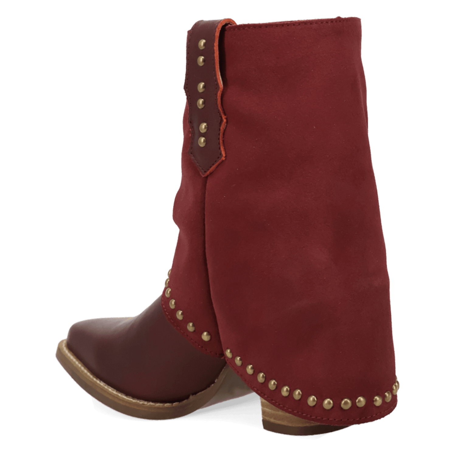 PRODUCT SHOT OFF THE CUFF LEATHER BOOTIE AT 270 DEGREE ANGLE