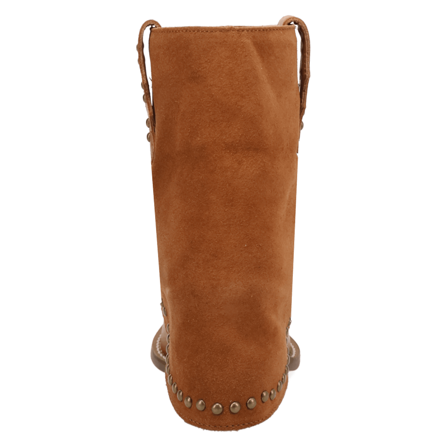 PRODUCT SHOT OFF THE CUFF LEATHER BOOTIE AT 180 DEGREE BACK ANGLE