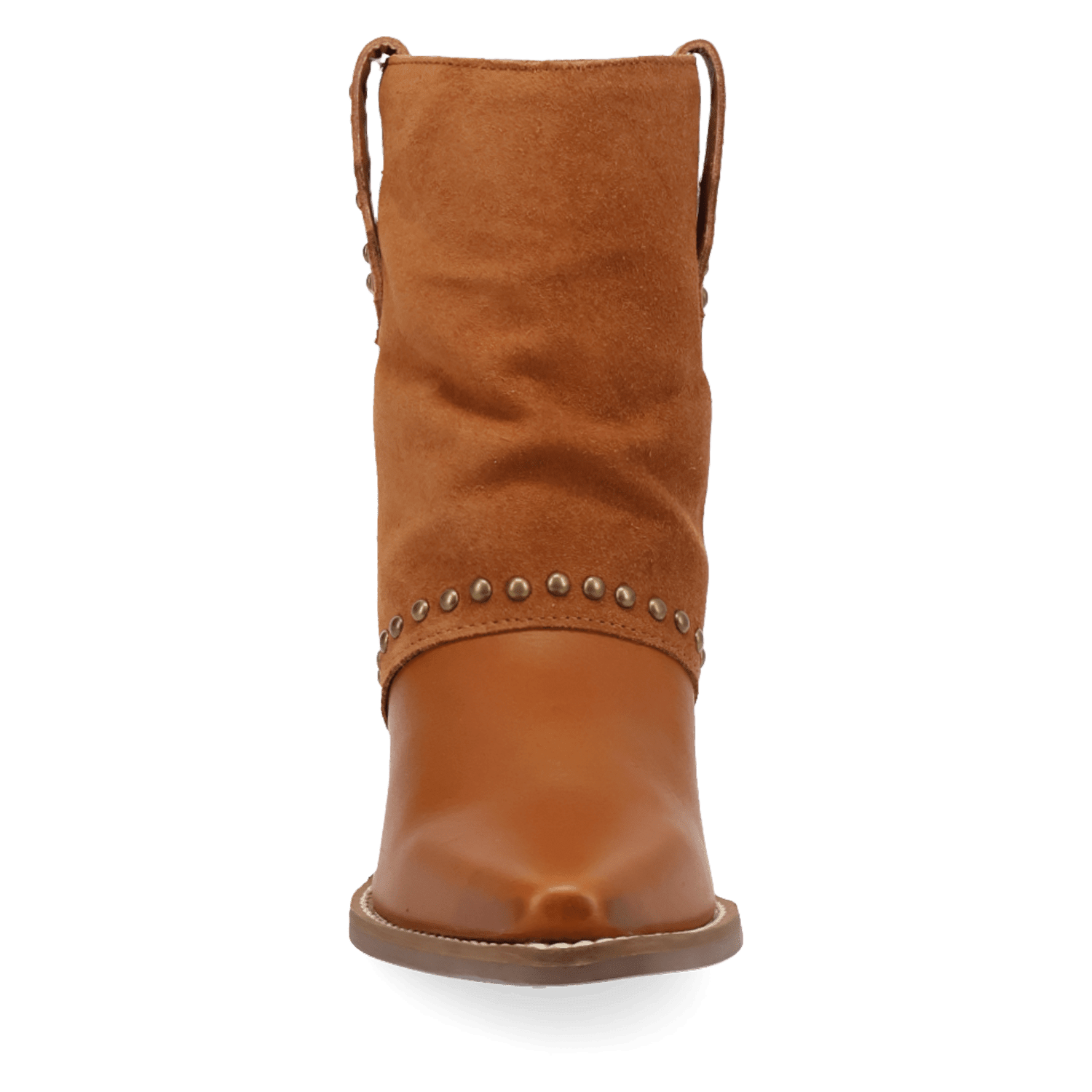 PRODUCT SHOT OFF THE CUFF LEATHER BOOTIE AT FRONT ANGLE