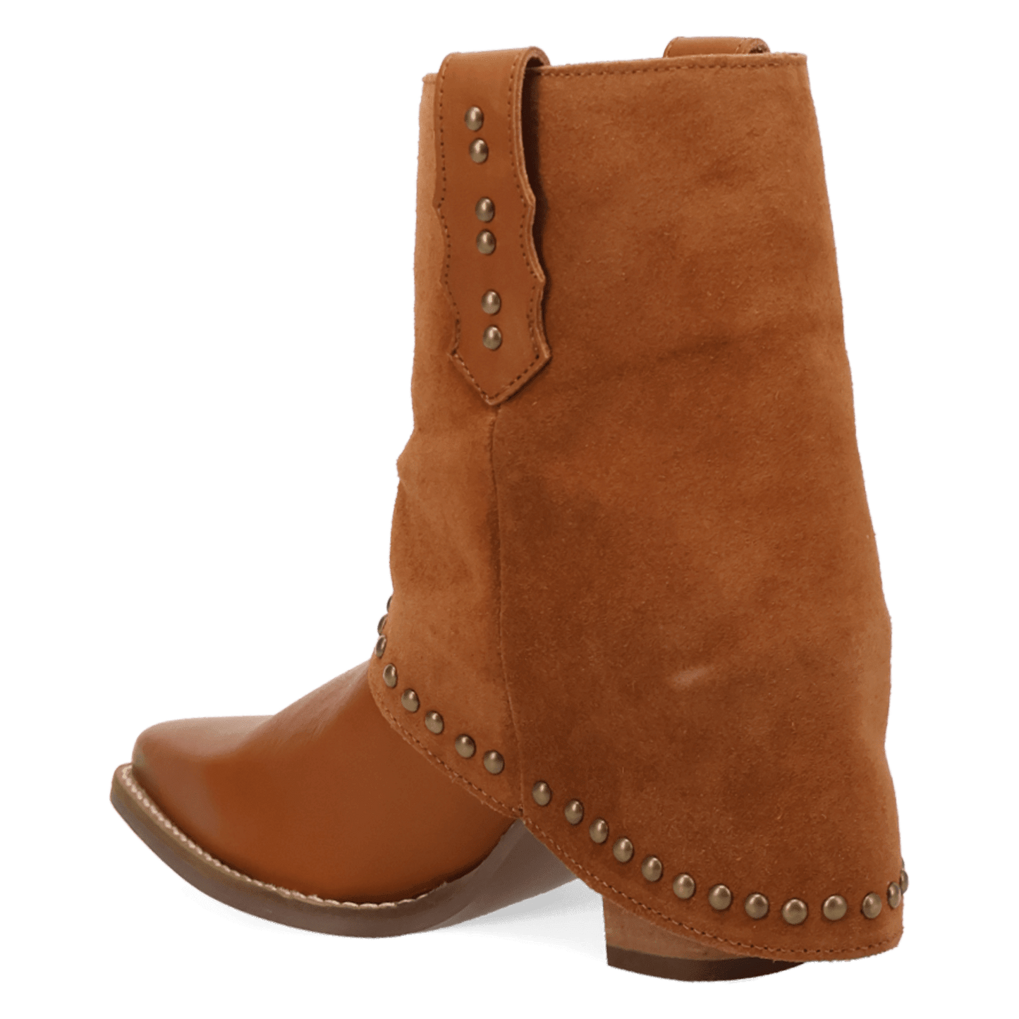 PRODUCT SHOT OFF THE CUFF LEATHER BOOTIE AT 270 DEGREE ANGLE