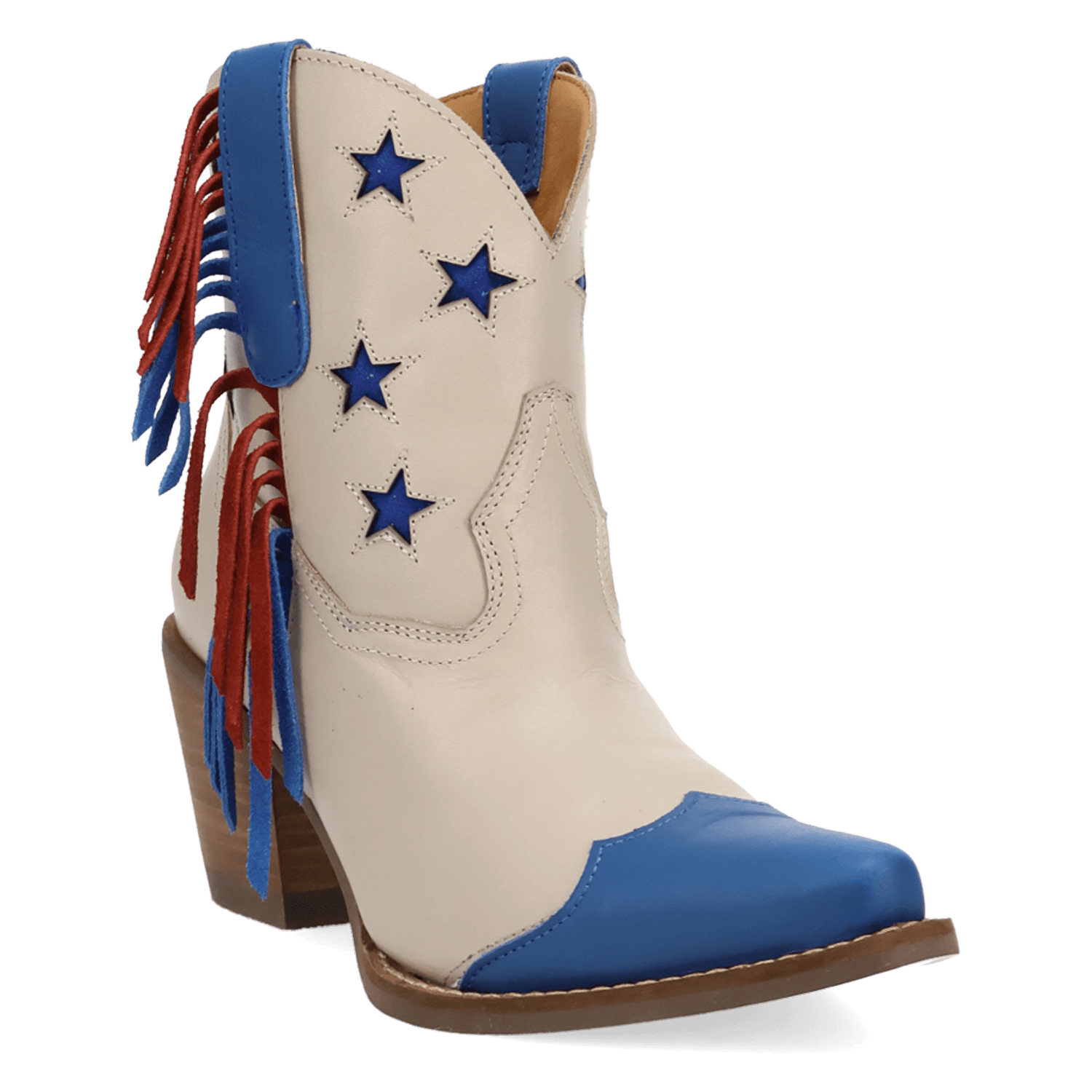PRODUCT SHOT LIBERTY LEATHER BOOTIE AT 45 DEGREE ANGLE
