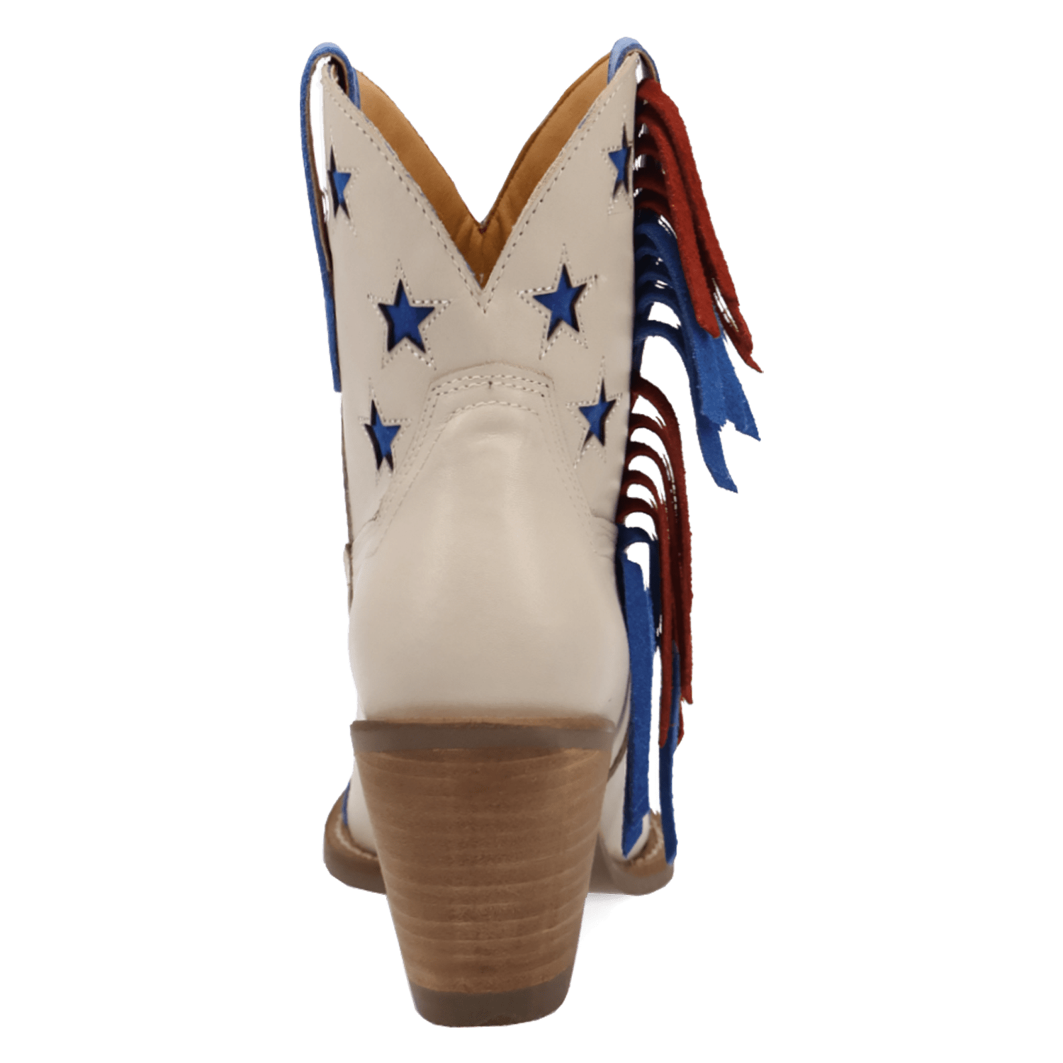PRODUCT SHOT LIBERTY LEATHER BOOTIE AT 180 DEGREE BACK ANGLE