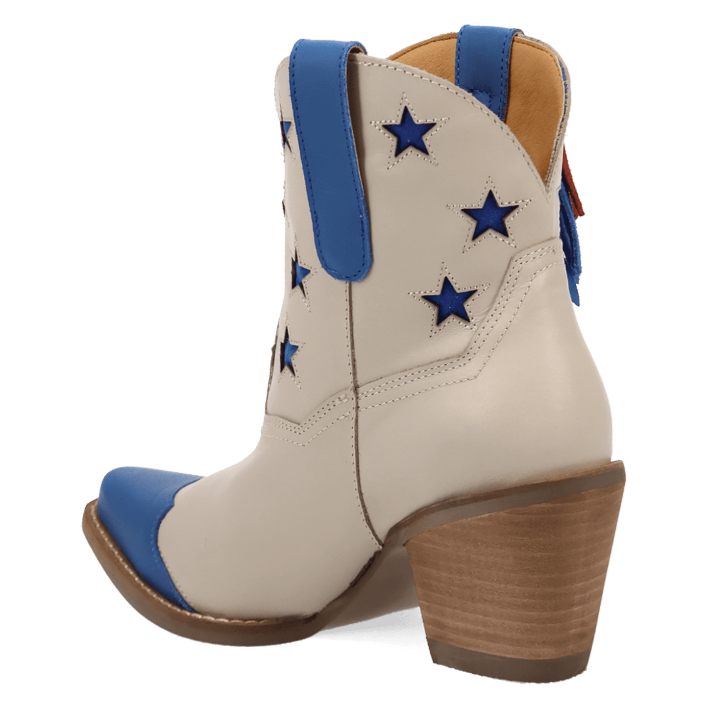 PRODUCT SHOT LIBERTY LEATHER BOOTIE AT 270 DEGREE ANGLE