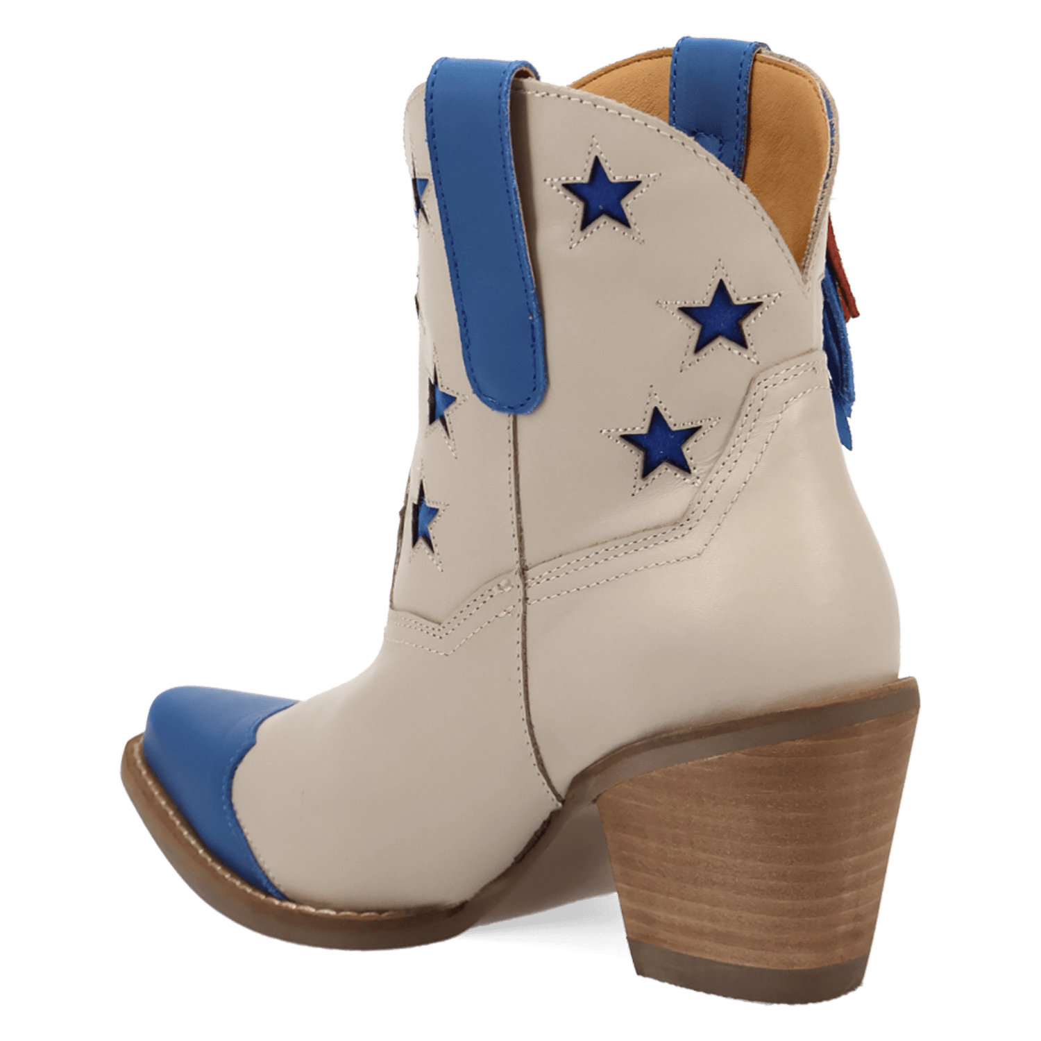 PRODUCT SHOT LIBERTY LEATHER BOOTIE AT 270 DEGREE ANGLE