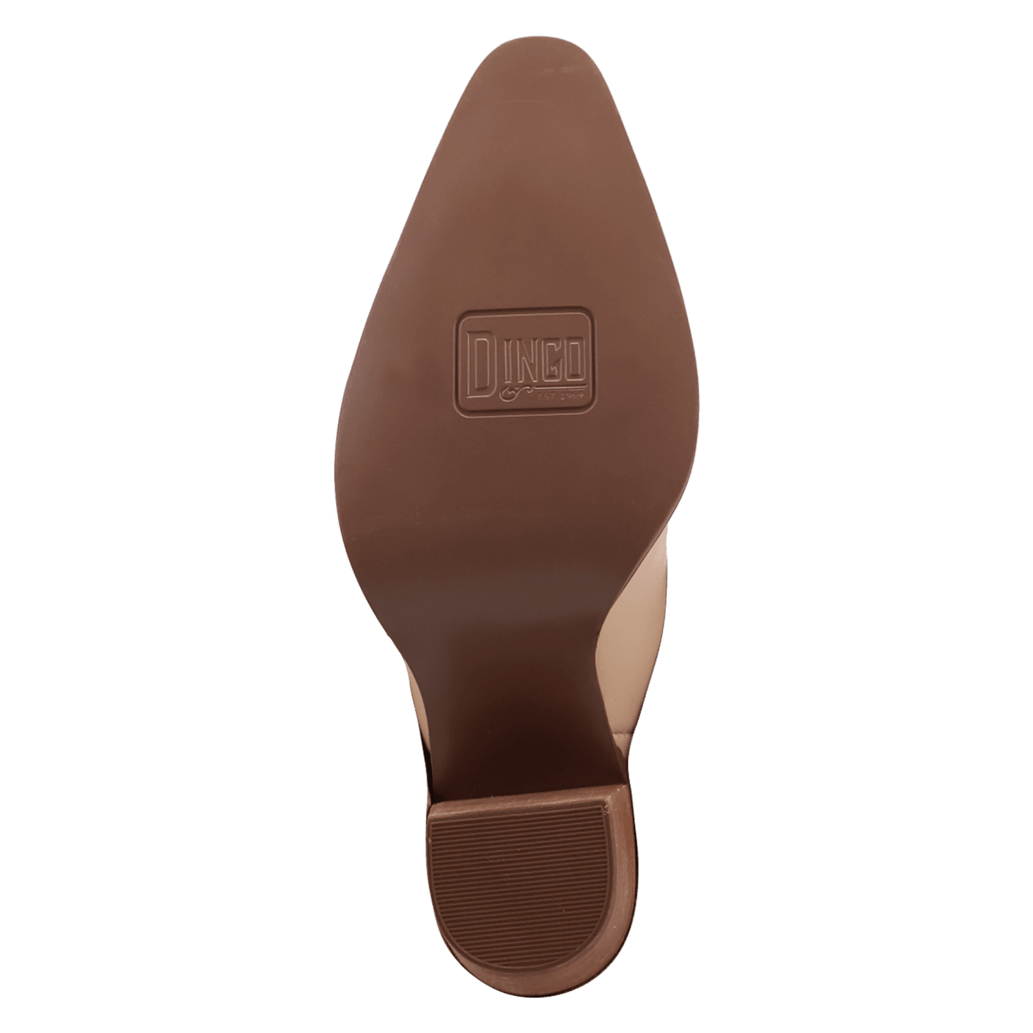 PRODUCT SHOT TEXANI LEATHER BOOT AT OUTSOLE ANGLE