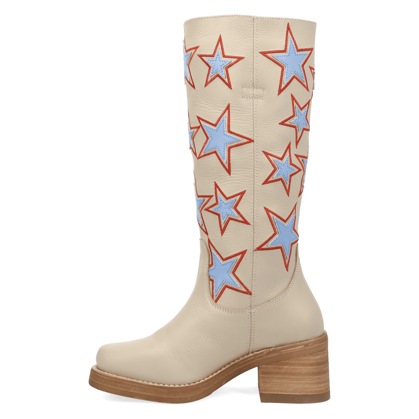 PRODUCT SHOT AMERICAN DREAM LEATHER BOOT AT 135 DEGREE OUTSIDE ANGLE