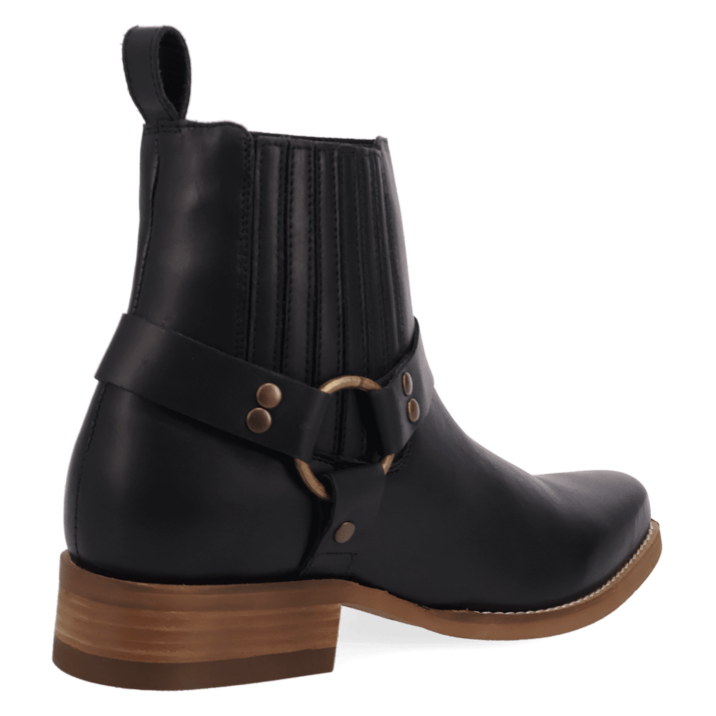 PRODUCT SHOT ROWDY LEATHER BOOT AT 315 DEGREE ANGLE
