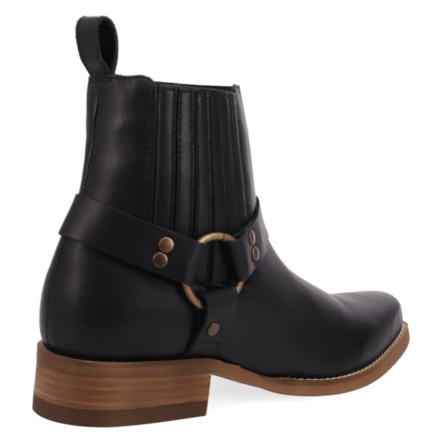 PRODUCT SHOT ROWDY LEATHER BOOT AT 315 DEGREE ANGLE