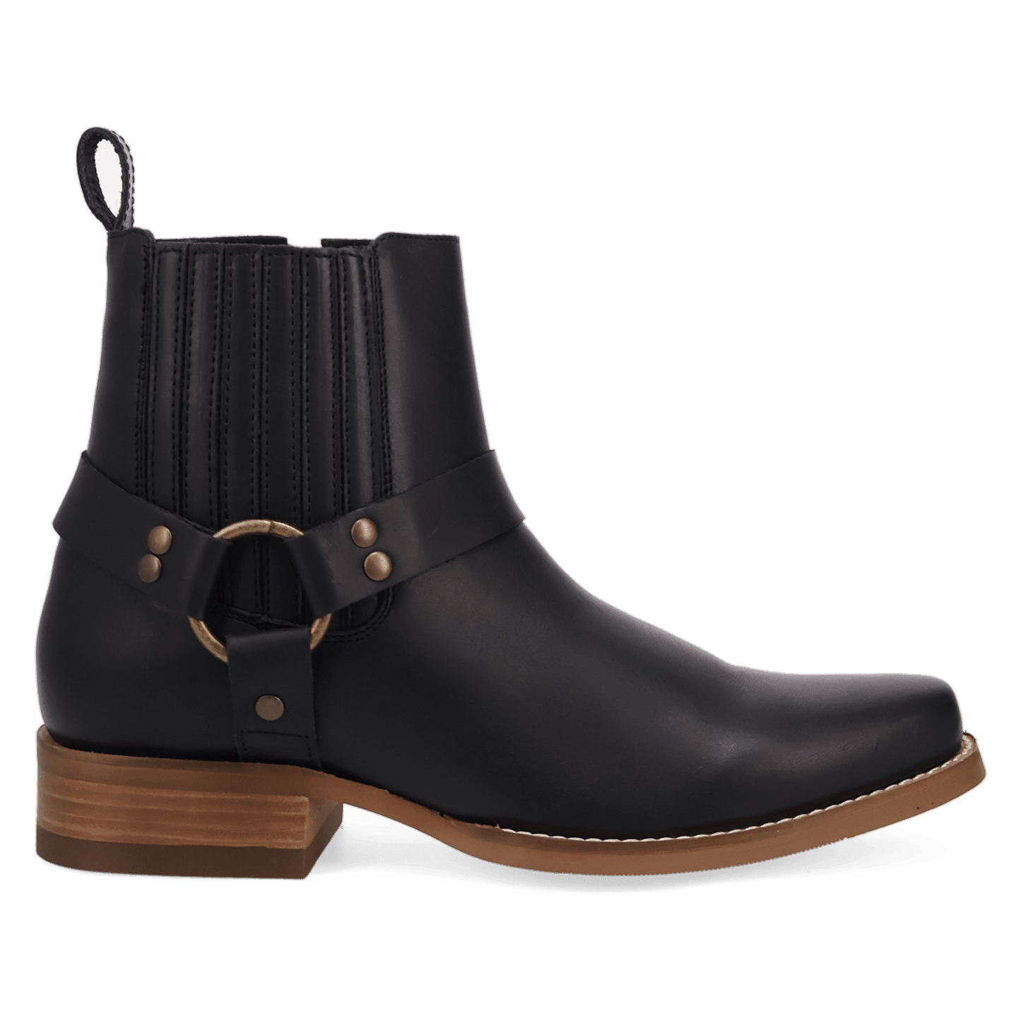 PRODUCT SHOT ROWDY LEATHER BOOT AT 90 DEGREE INSIDE ANGLE