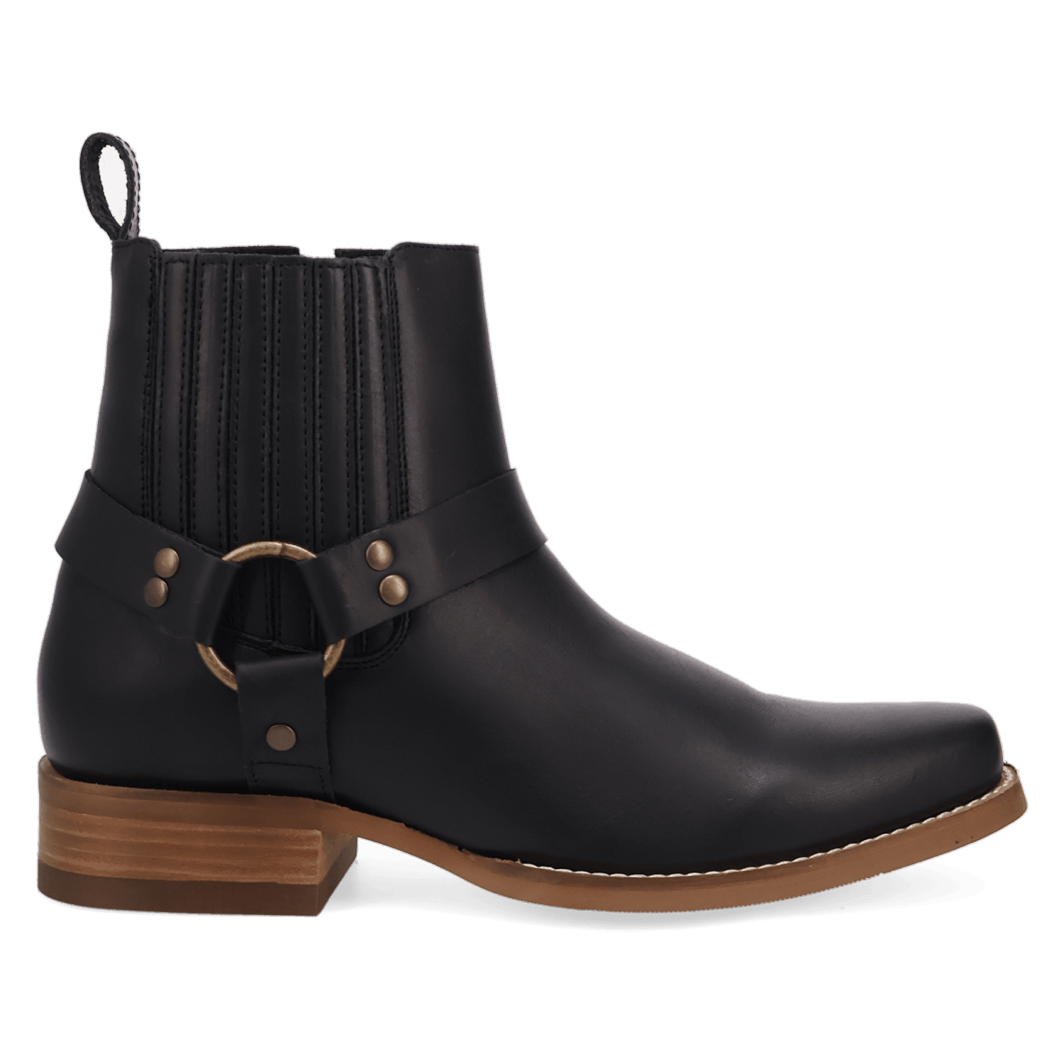 PRODUCT SHOT ROWDY LEATHER BOOT AT 90 DEGREE INSIDE ANGLE