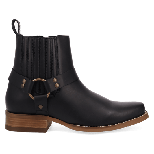 PRODUCT SHOT ROWDY LEATHER BOOT AT 90 DEGREE INSIDE ANGLE