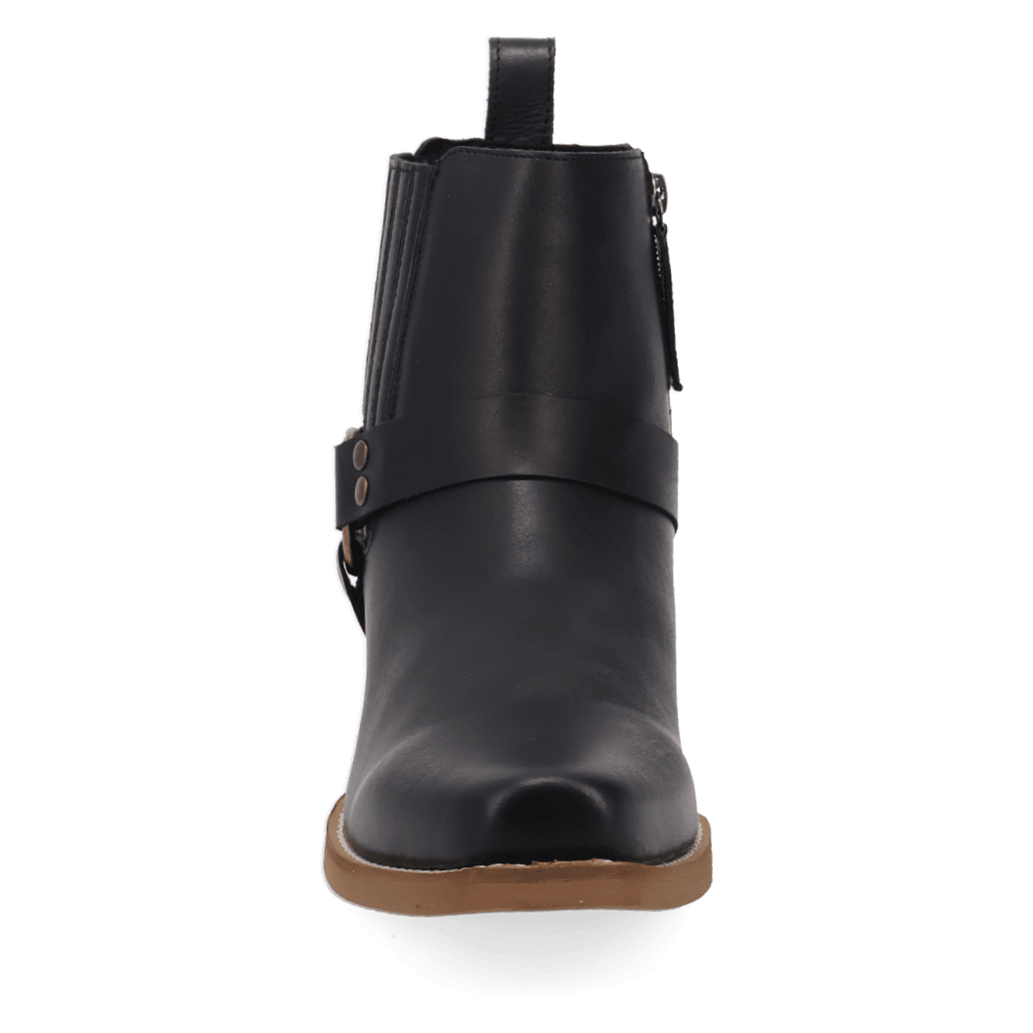 PRODUCT SHOT ROWDY LEATHER BOOT AT FRONT ANGLE