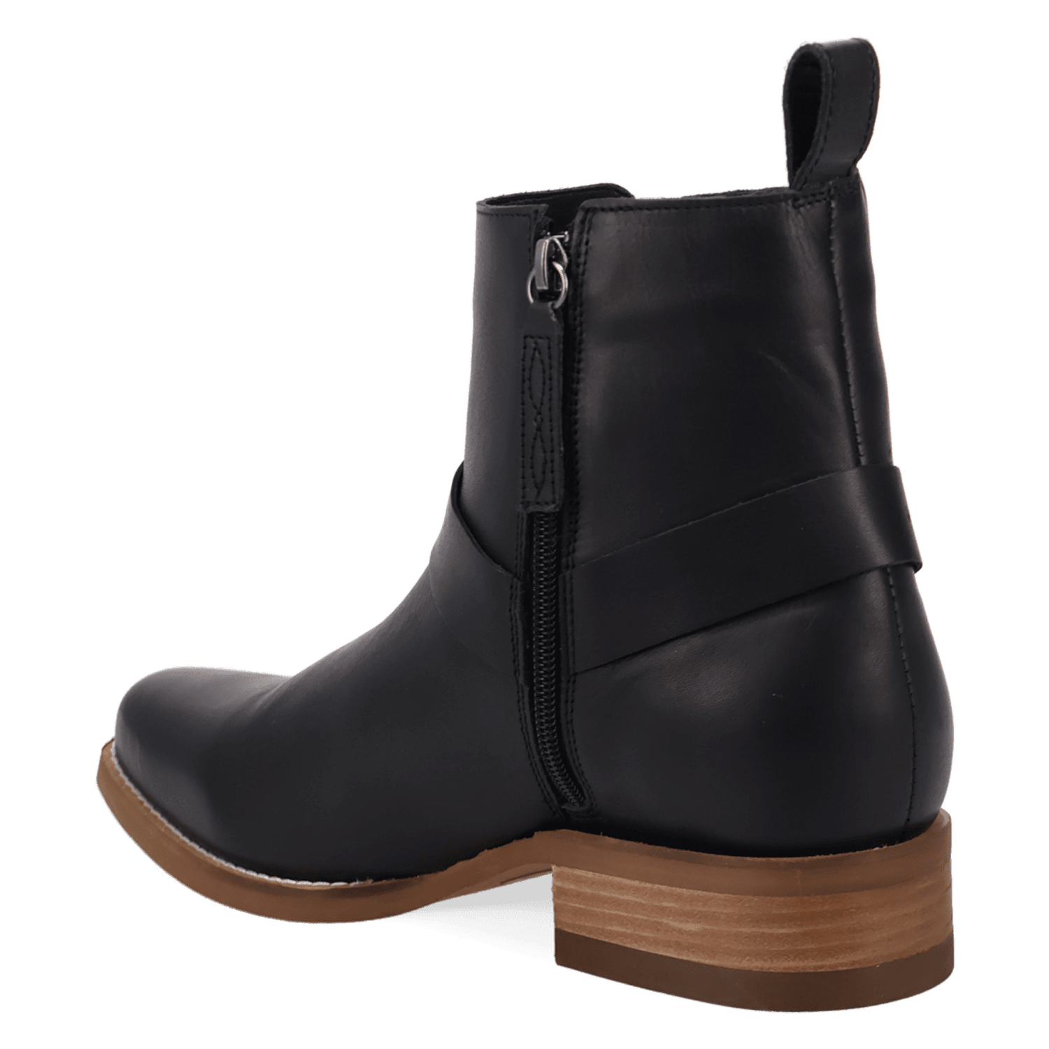 PRODUCT SHOT ROWDY LEATHER BOOT AT 270 DEGREE ANGLE