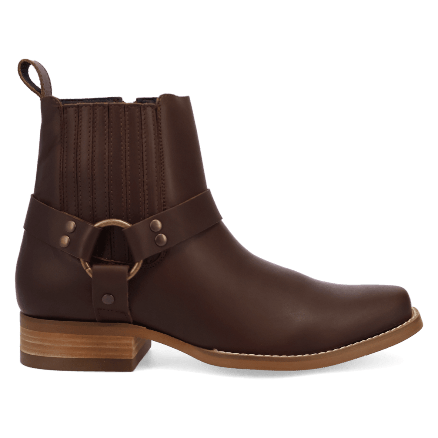 PRODUCT SHOT ROWDY LEATHER BOOT AT 90 DEGREE INSIDE ANGLE