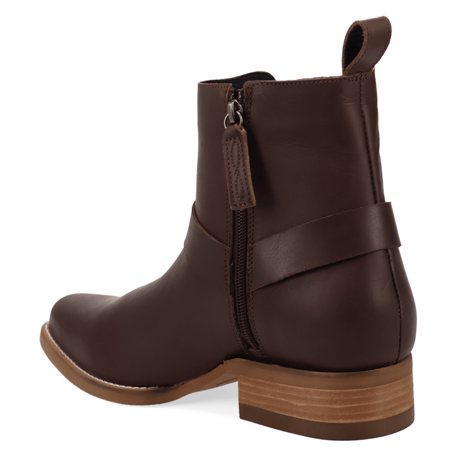 PRODUCT SHOT ROWDY LEATHER BOOT AT 270 DEGREE ANGLE