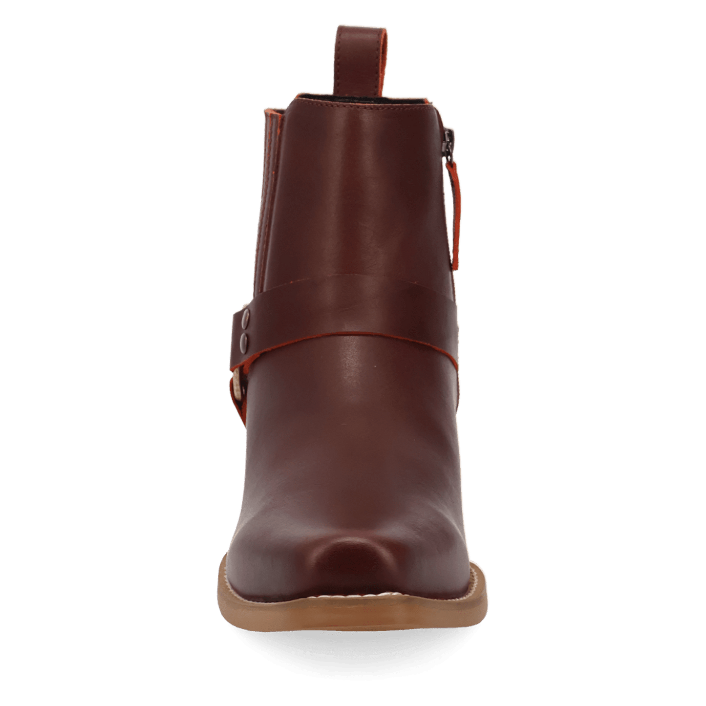 PRODUCT SHOT ROWDY LEATHER BOOT AT FRONT ANGLE