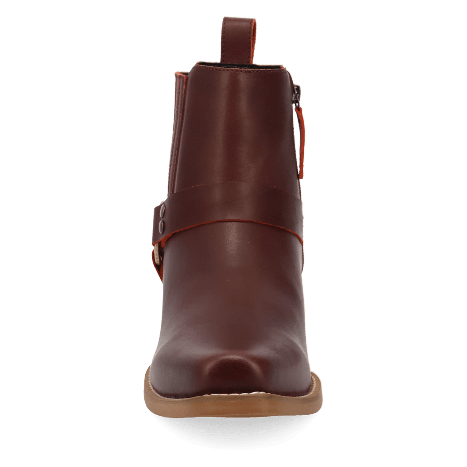 PRODUCT SHOT ROWDY LEATHER BOOT AT FRONT ANGLE