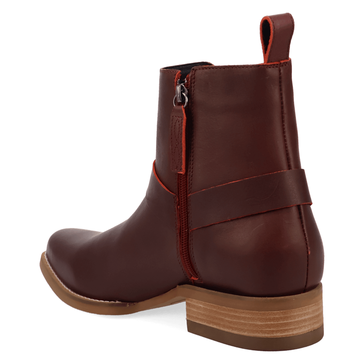 PRODUCT SHOT ROWDY LEATHER BOOT AT 270 DEGREE ANGLE