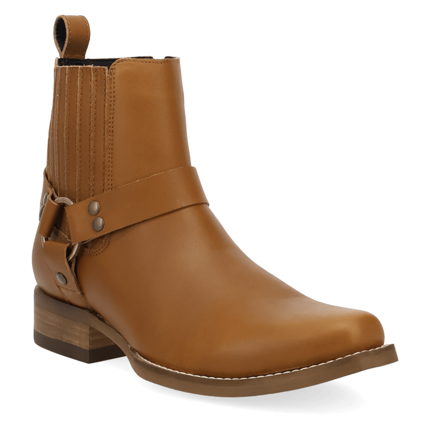 PRODUCT SHOT ROWDY LEATHER BOOT AT 45 DEGREE ANGLE