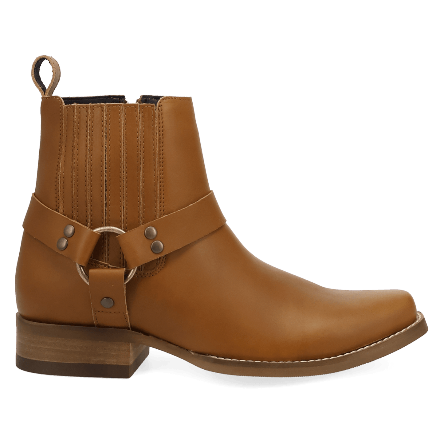 PRODUCT SHOT ROWDY LEATHER BOOT AT 90 DEGREE INSIDE ANGLE