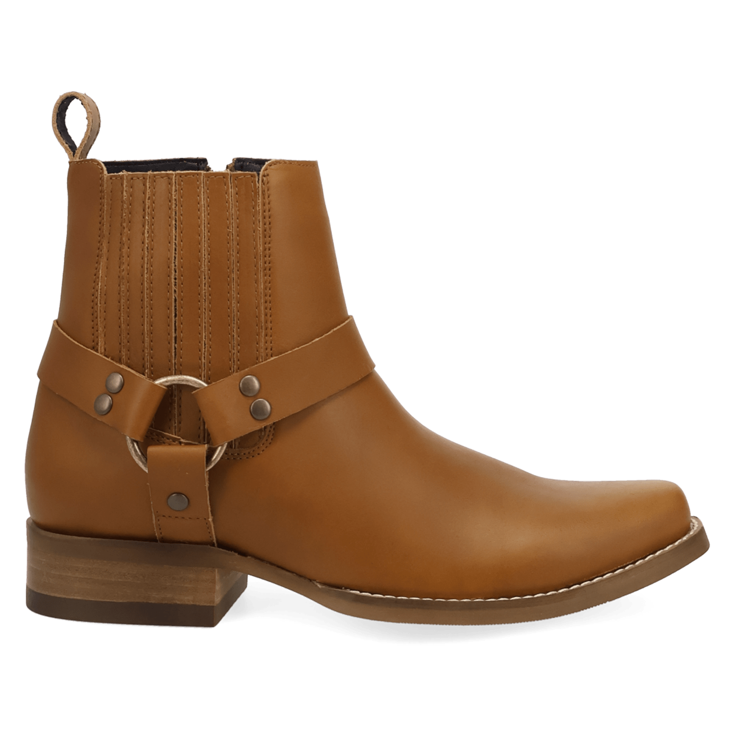 PRODUCT SHOT ROWDY LEATHER BOOT AT 90 DEGREE INSIDE ANGLE