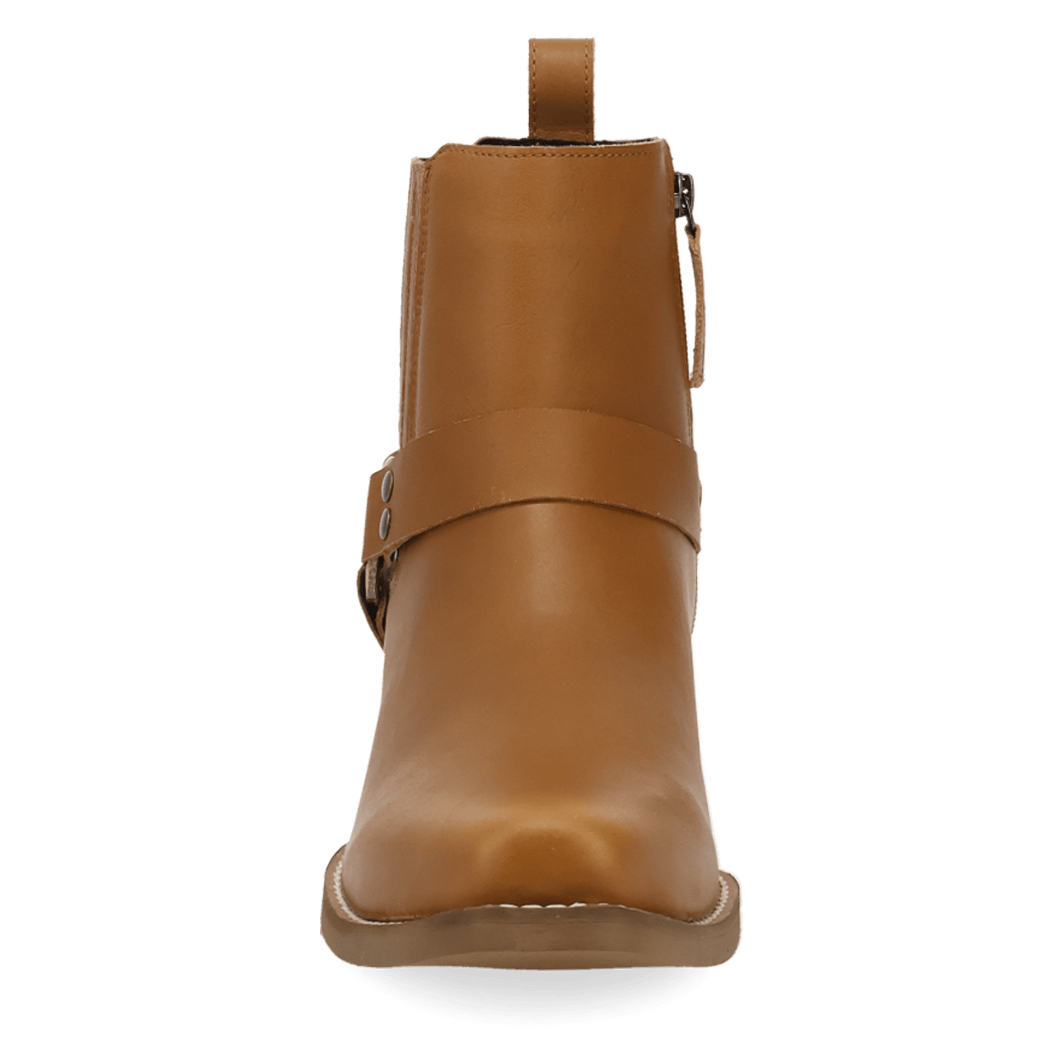 PRODUCT SHOT ROWDY LEATHER BOOT AT FRONT ANGLE