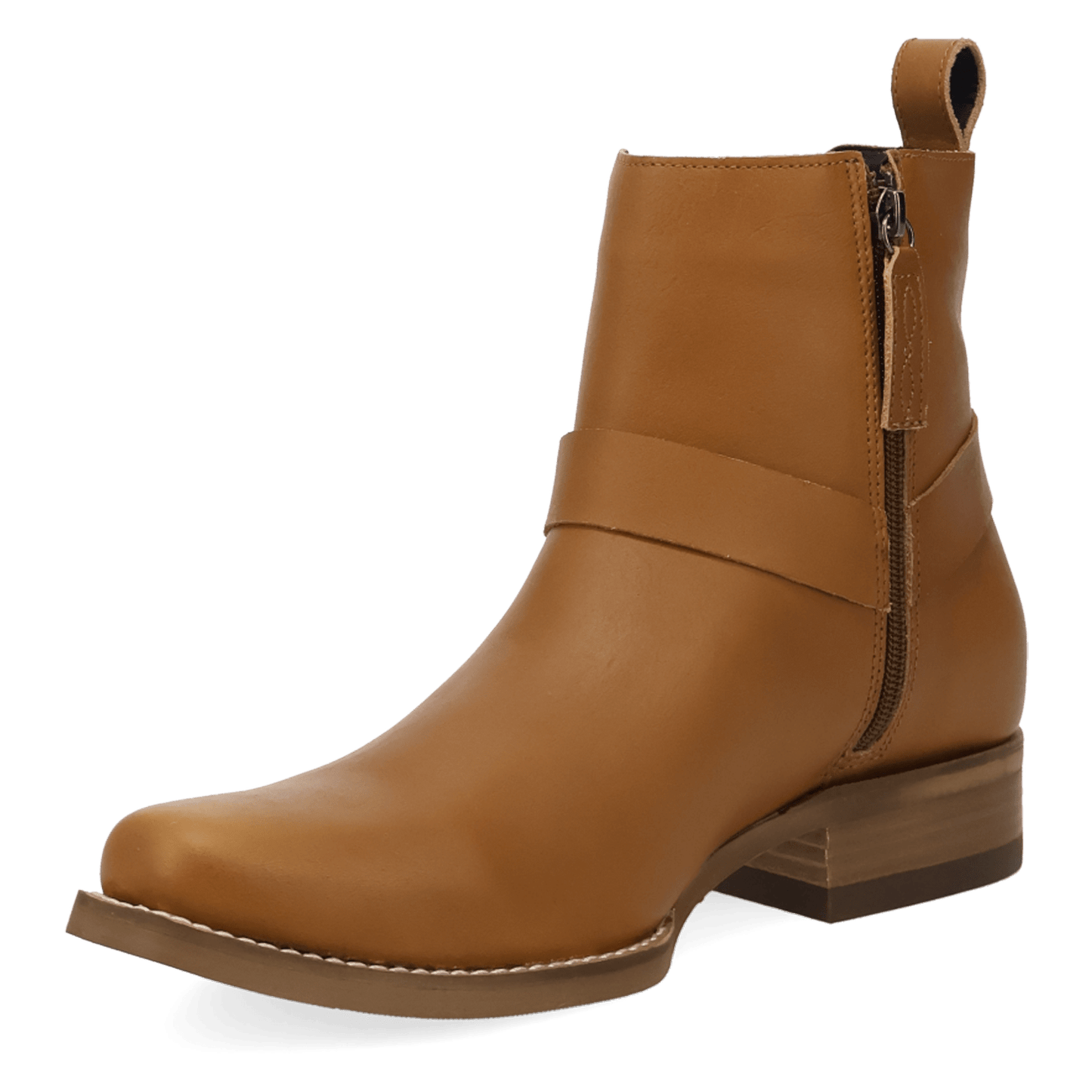 PRODUCT SHOT ROWDY LEATHER BOOT AT 225 DEGREE ANGLE