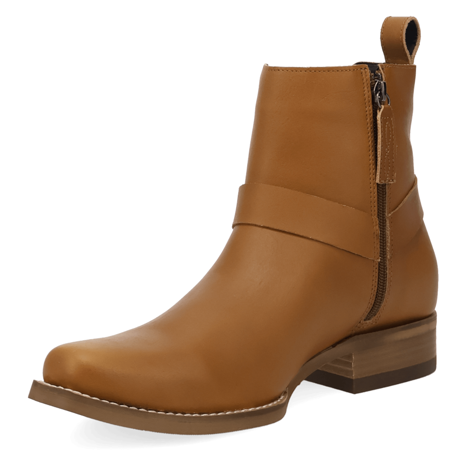 PRODUCT SHOT ROWDY LEATHER BOOT AT 225 DEGREE ANGLE