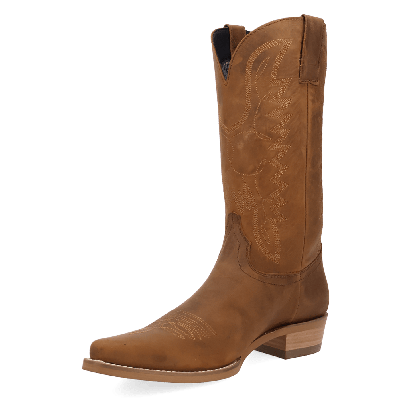 PRODUCT SHOT WORKHORSE LEATHER BOOT AT 225 DEGREE ANGLE