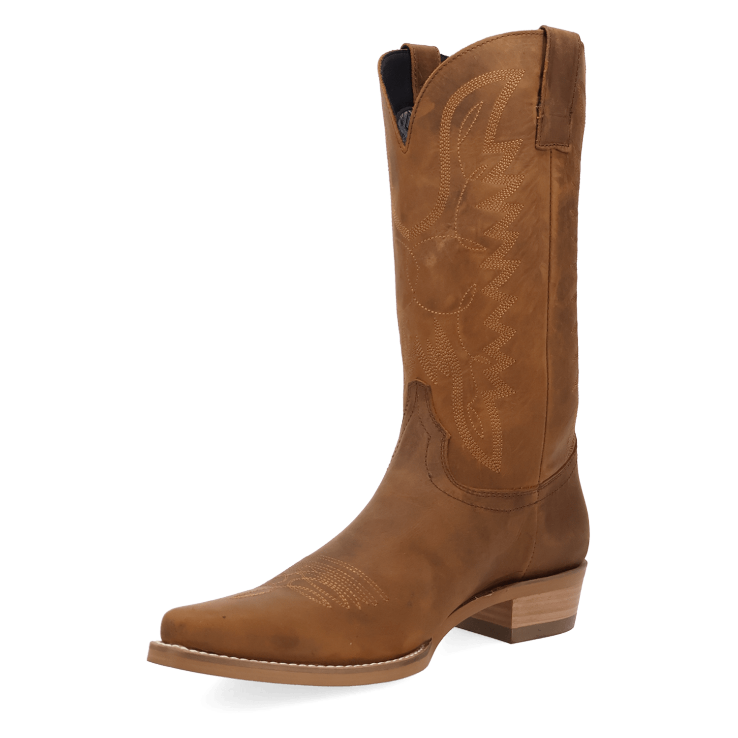 PRODUCT SHOT WORKHORSE LEATHER BOOT AT 225 DEGREE ANGLE
