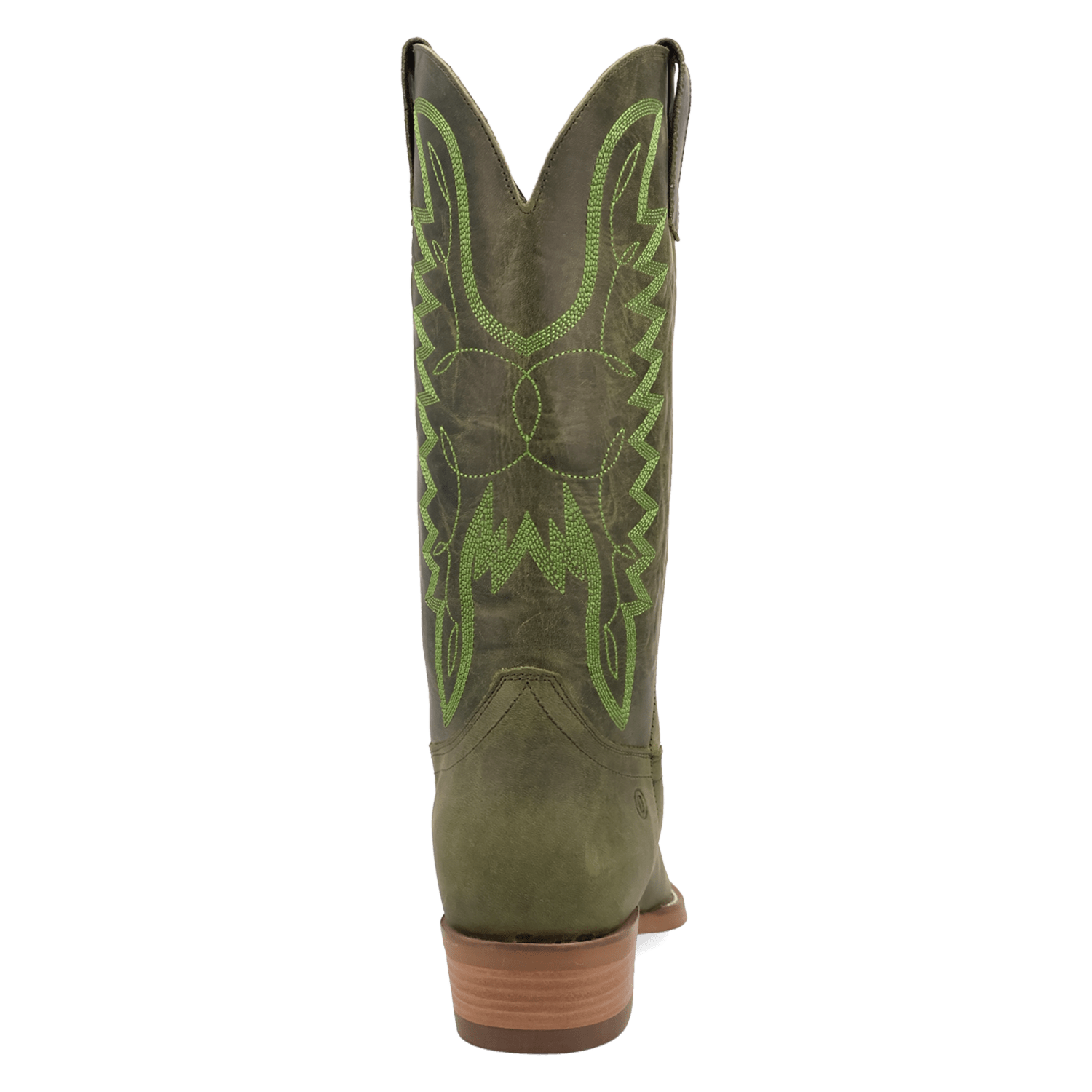 PRODUCT SHOT WORKHORSE LEATHER BOOT AT 180 DEGREE BACK ANGLE