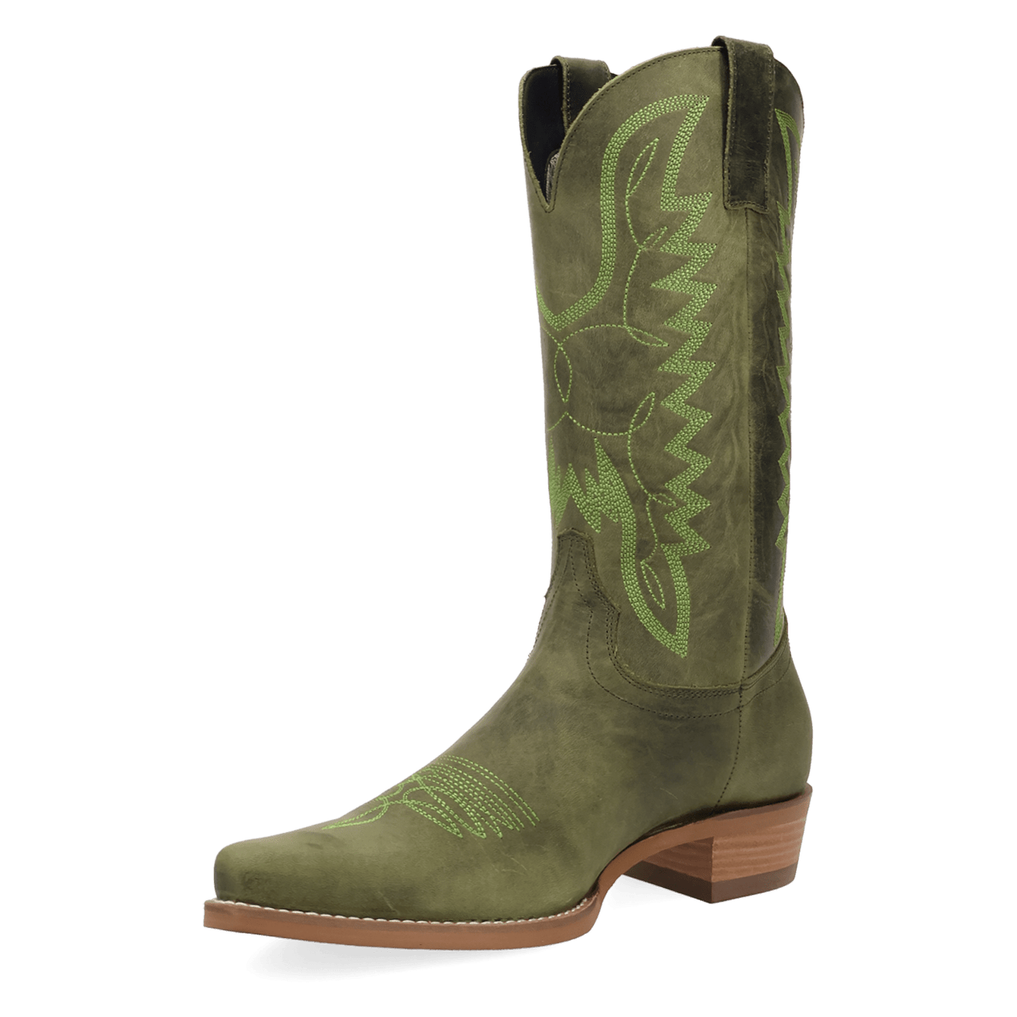 PRODUCT SHOT WORKHORSE LEATHER BOOT AT 225 DEGREE ANGLE